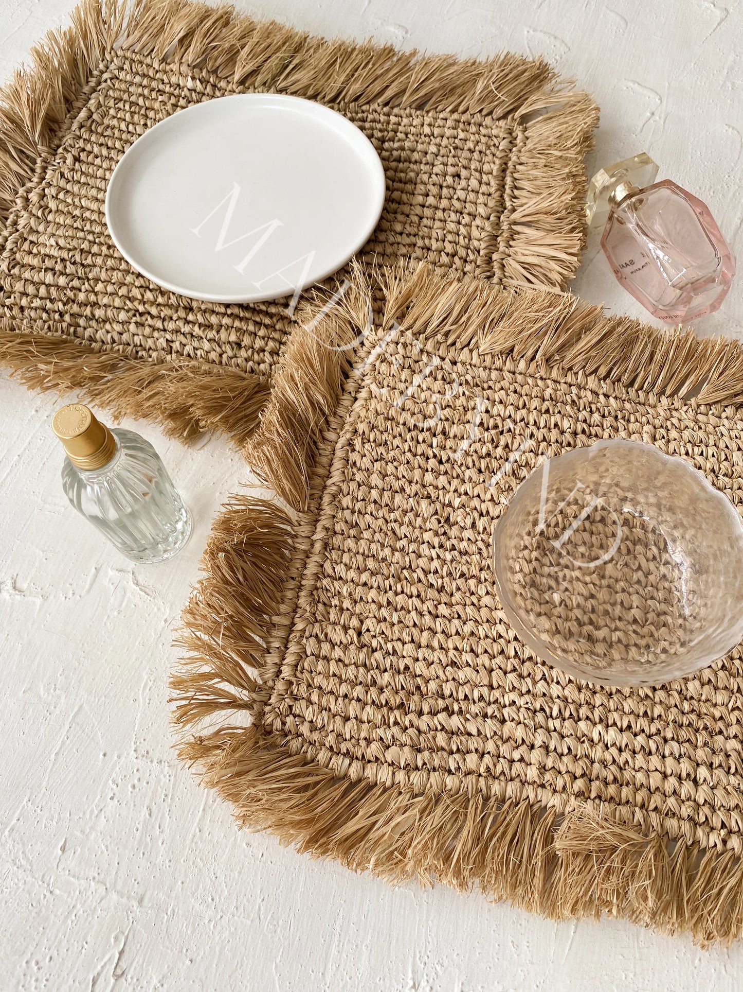 Natural Rectangle Raffia Placemats
