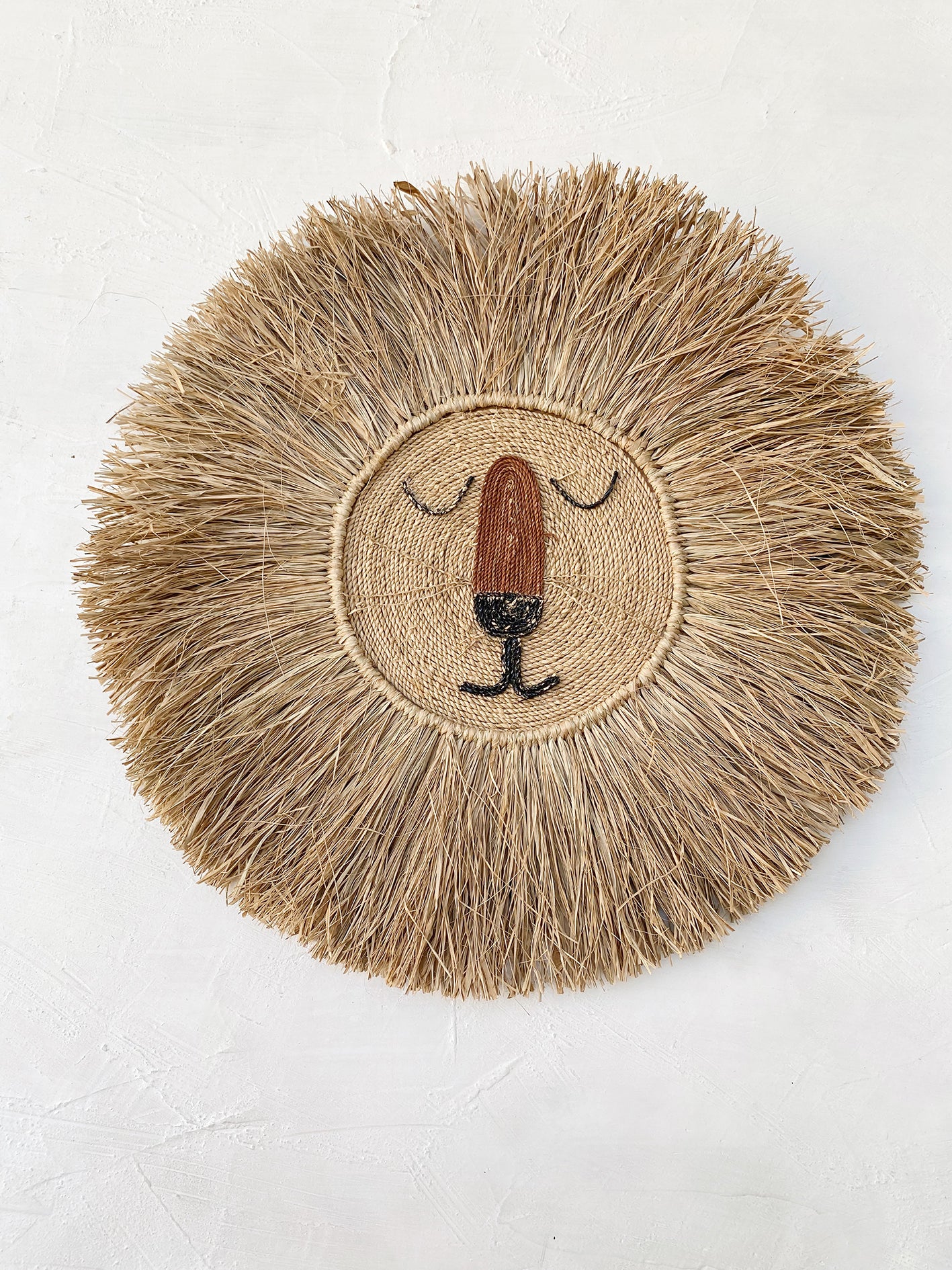 Lion Natural Fringe Wall Decor
