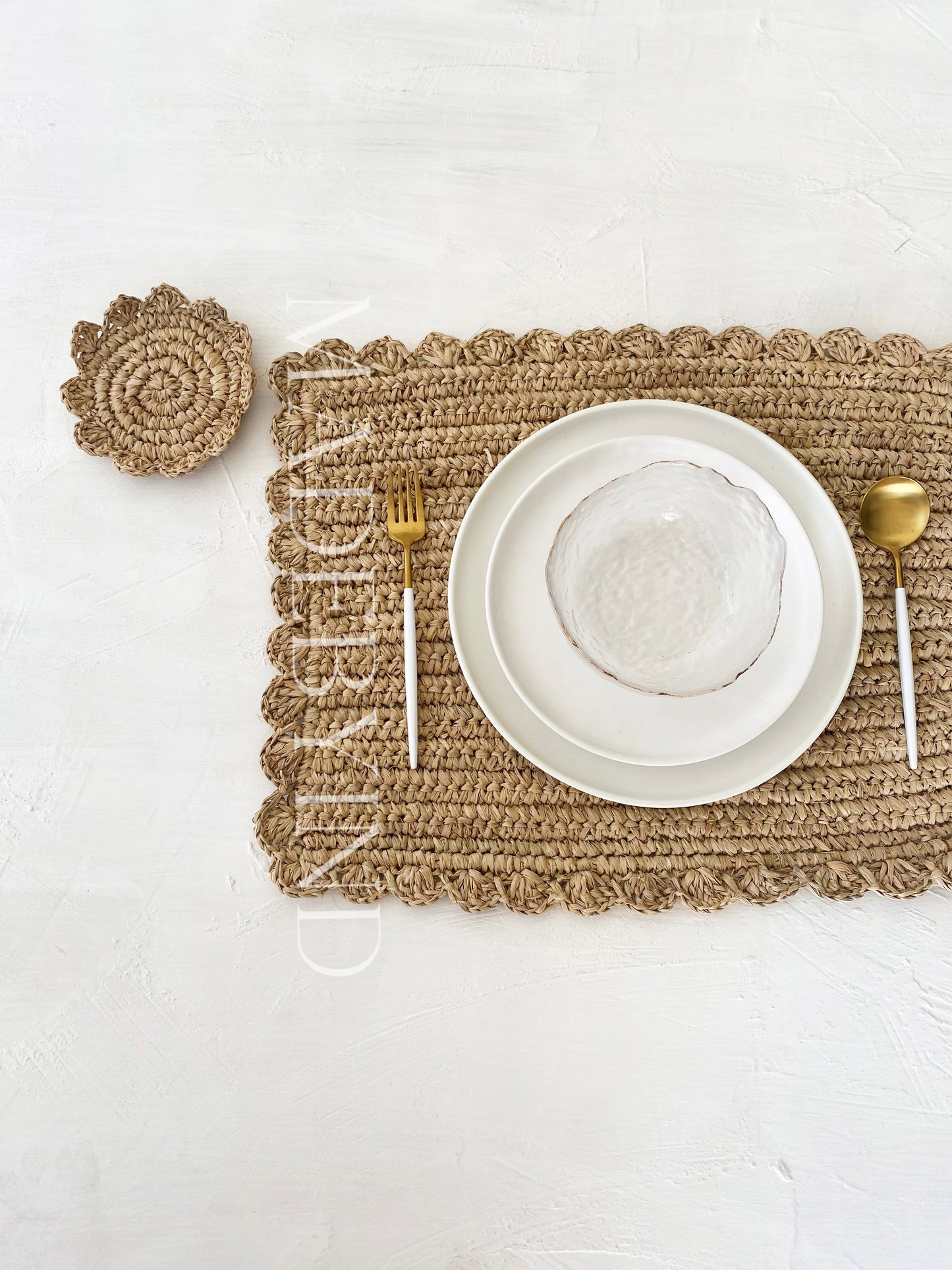 Scallops Rectangle Natural Placemats