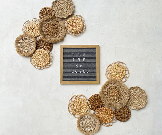 Set of Small Boho Wall Baskets