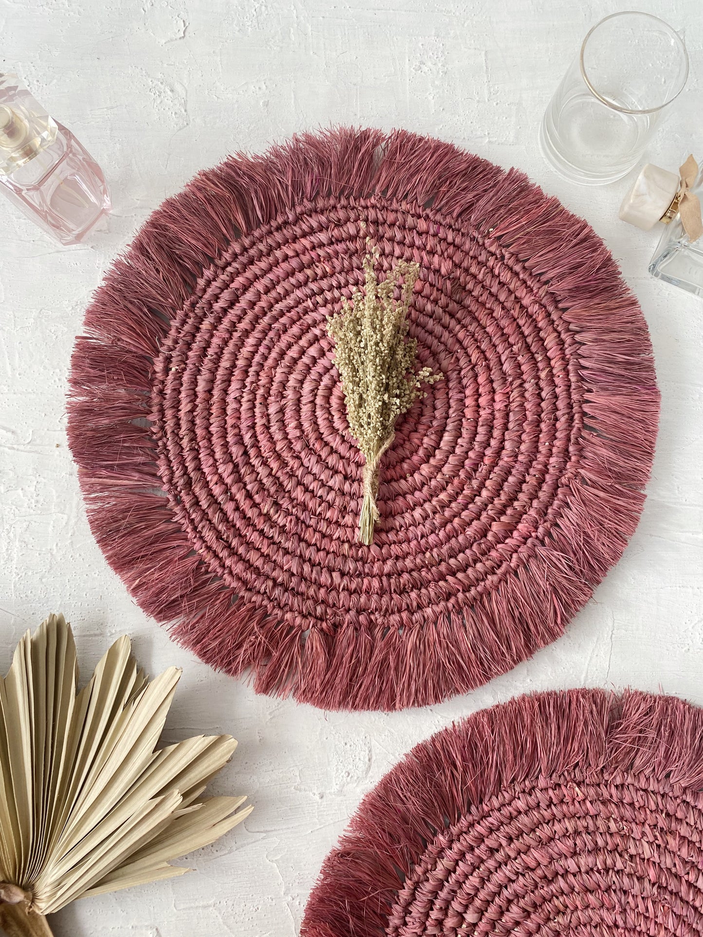 Earthy Red Raffia Placemats