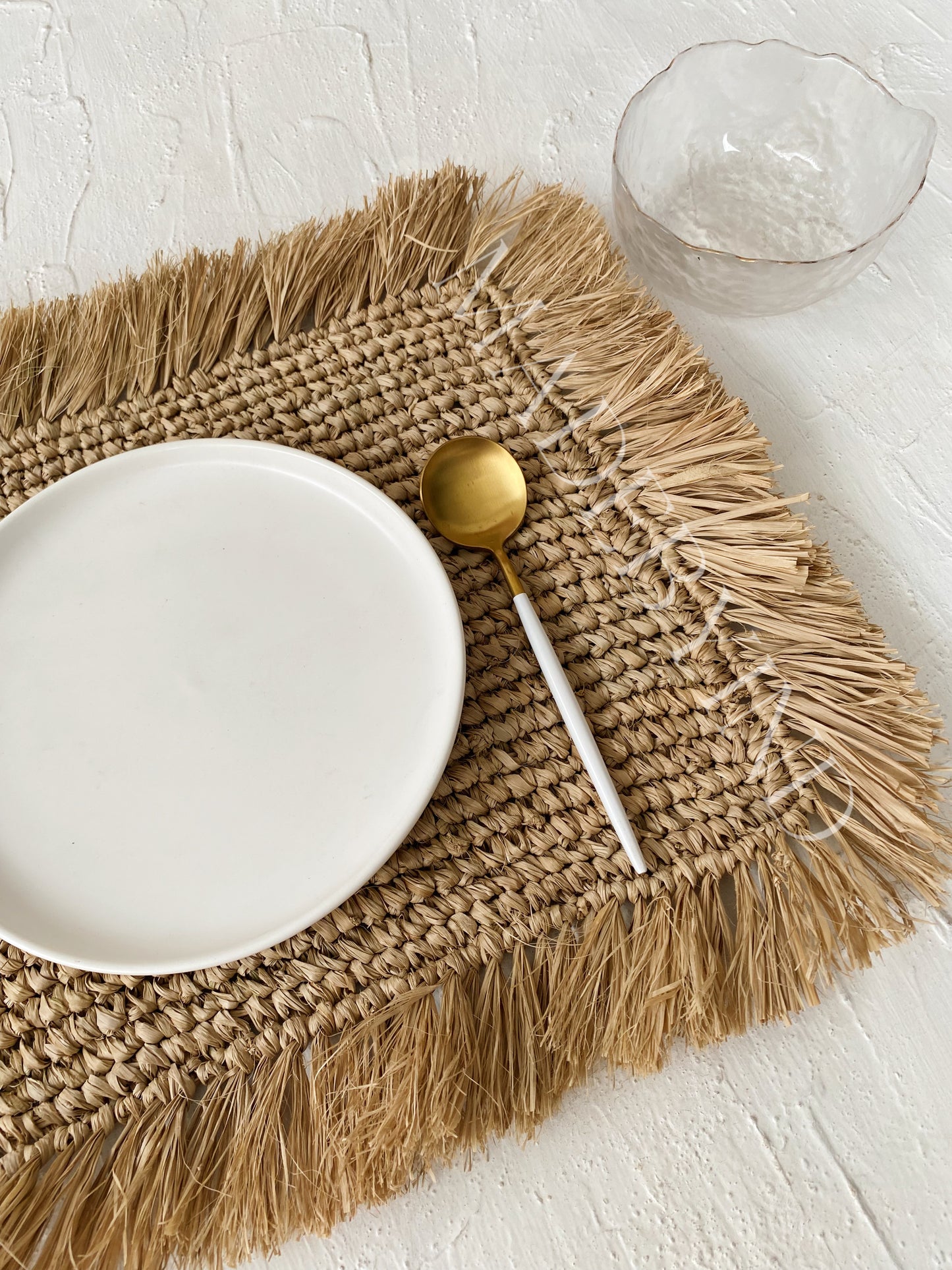 Natural Rectangle Raffia Placemats