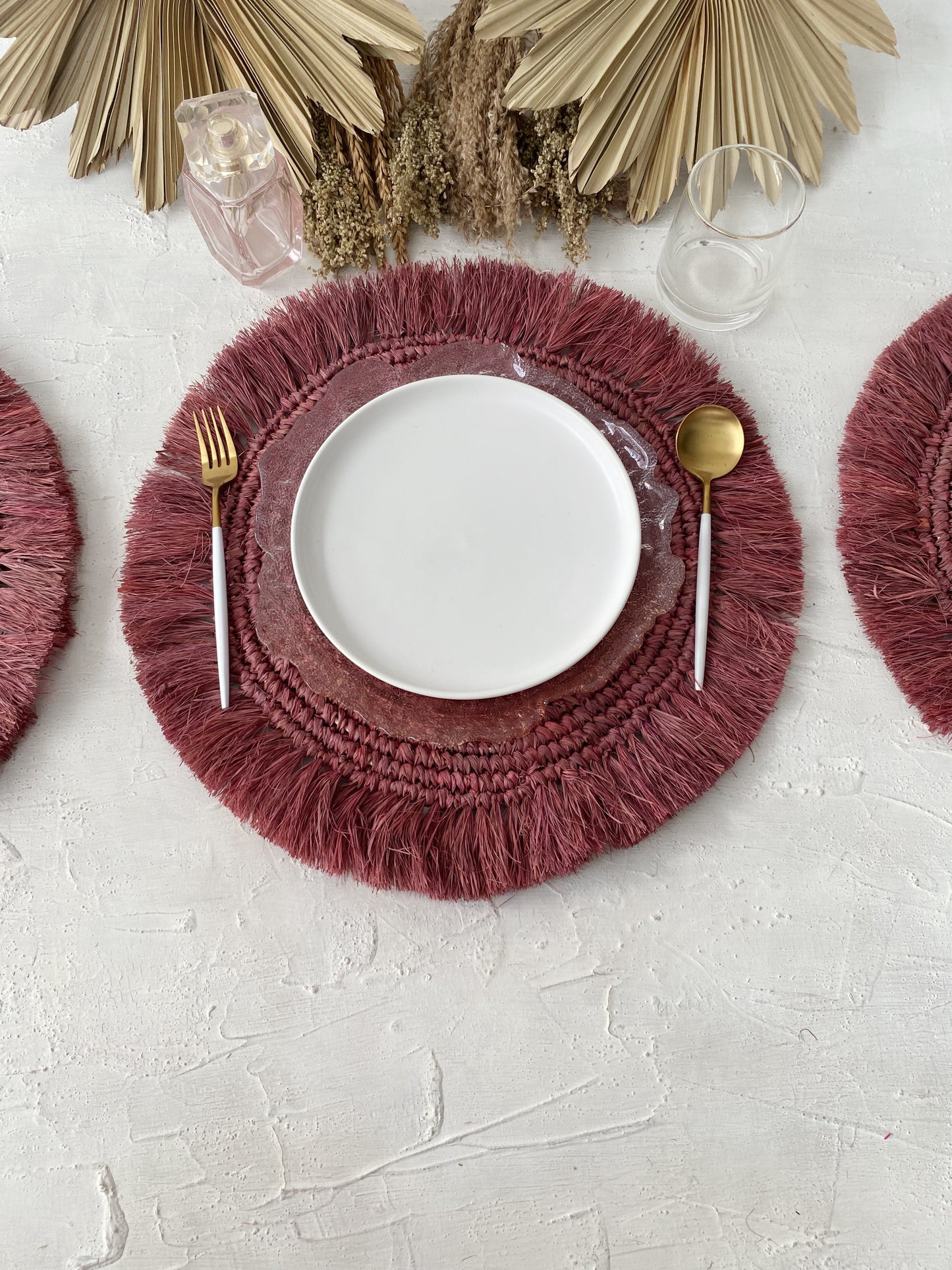 Earthy Red Raffia Placemats