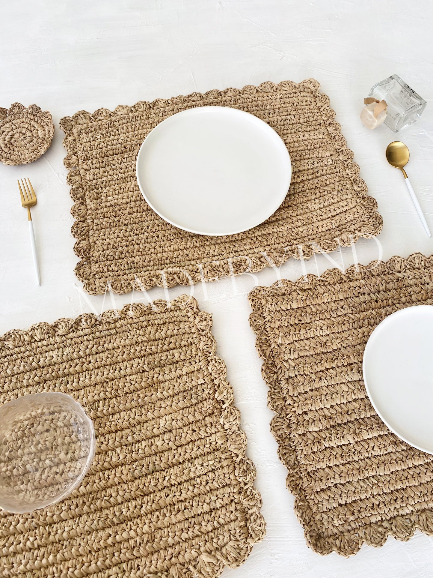 Scallops Rectangle Natural Placemats