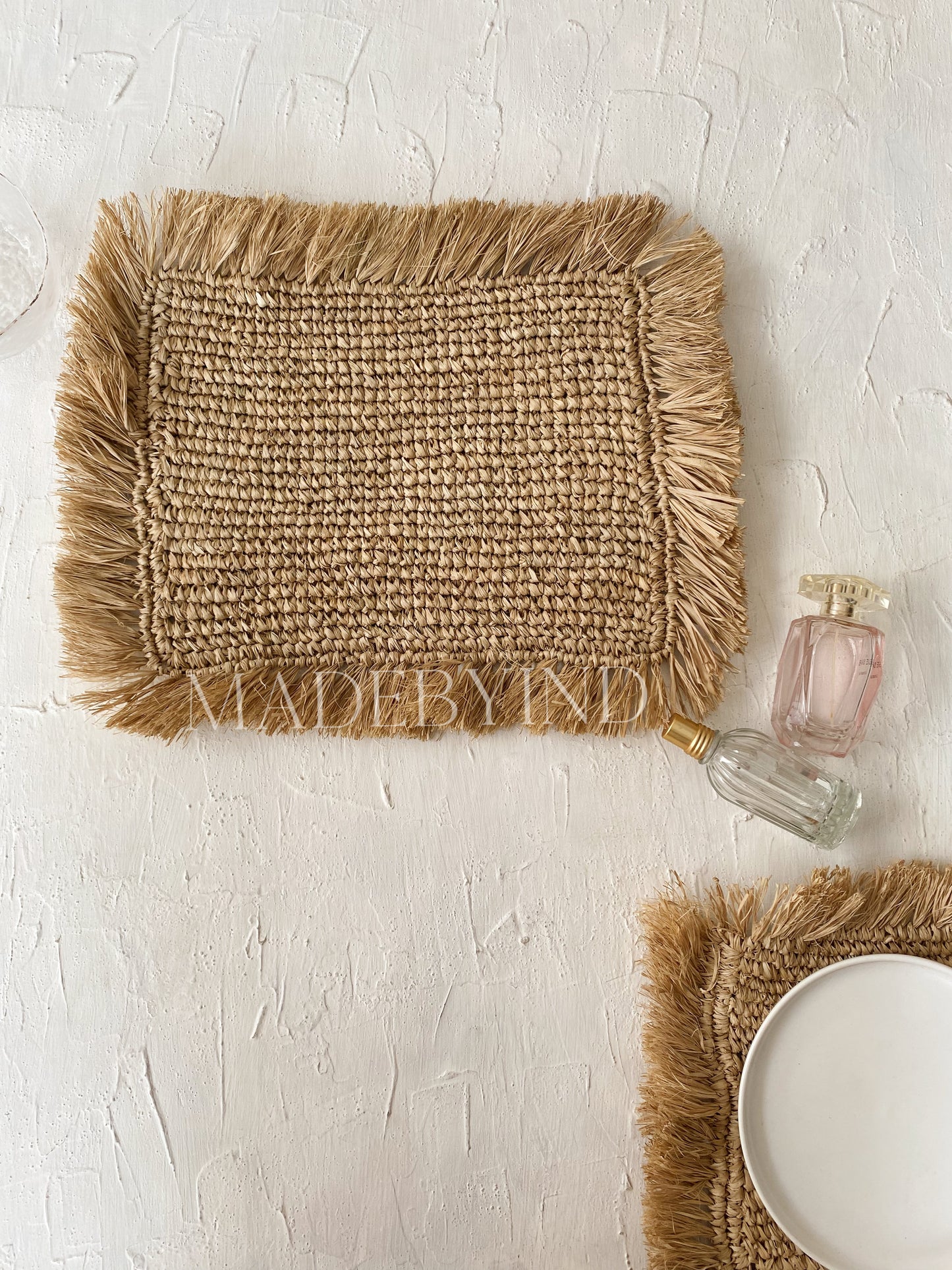 Natural Rectangle Raffia Placemats