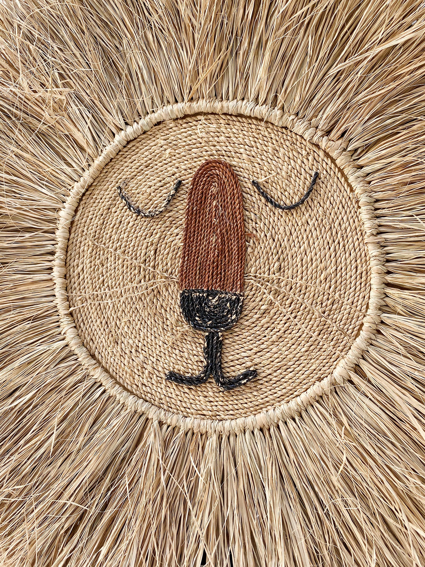 Lion Natural Fringe Wall Decor