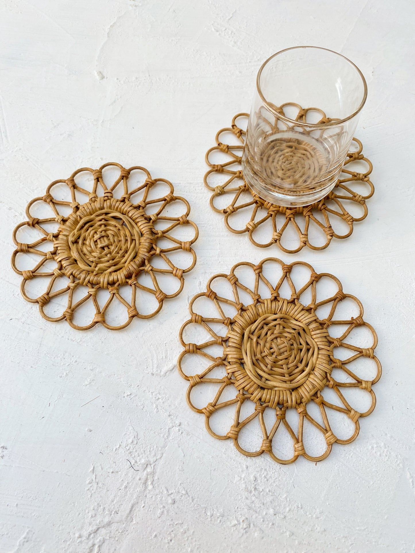 Set of Ayu Honey Rattan Coaster