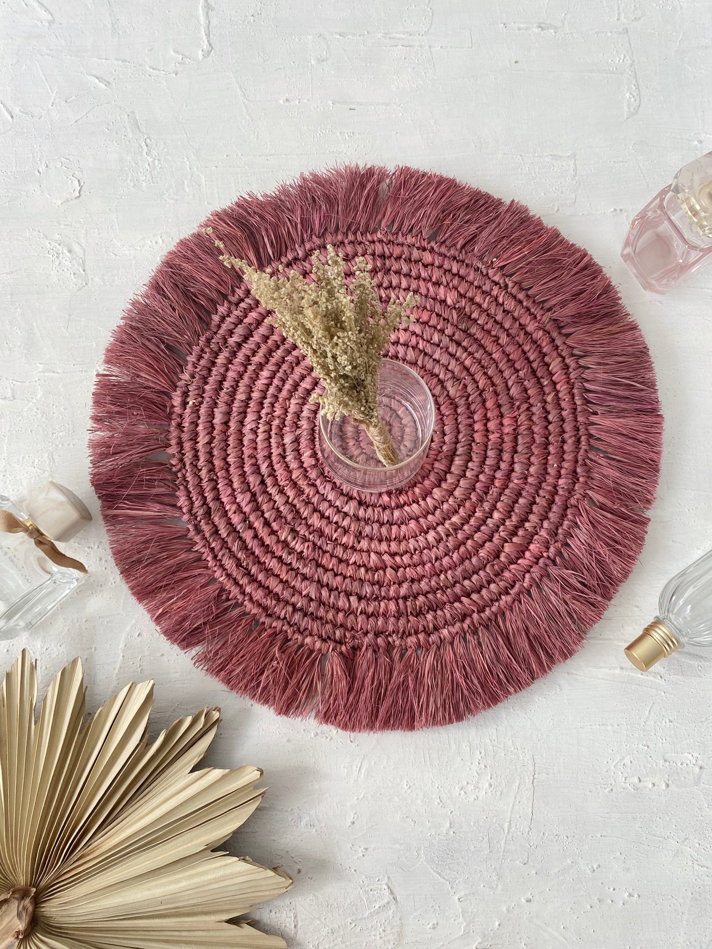 Earthy Red Raffia Placemats