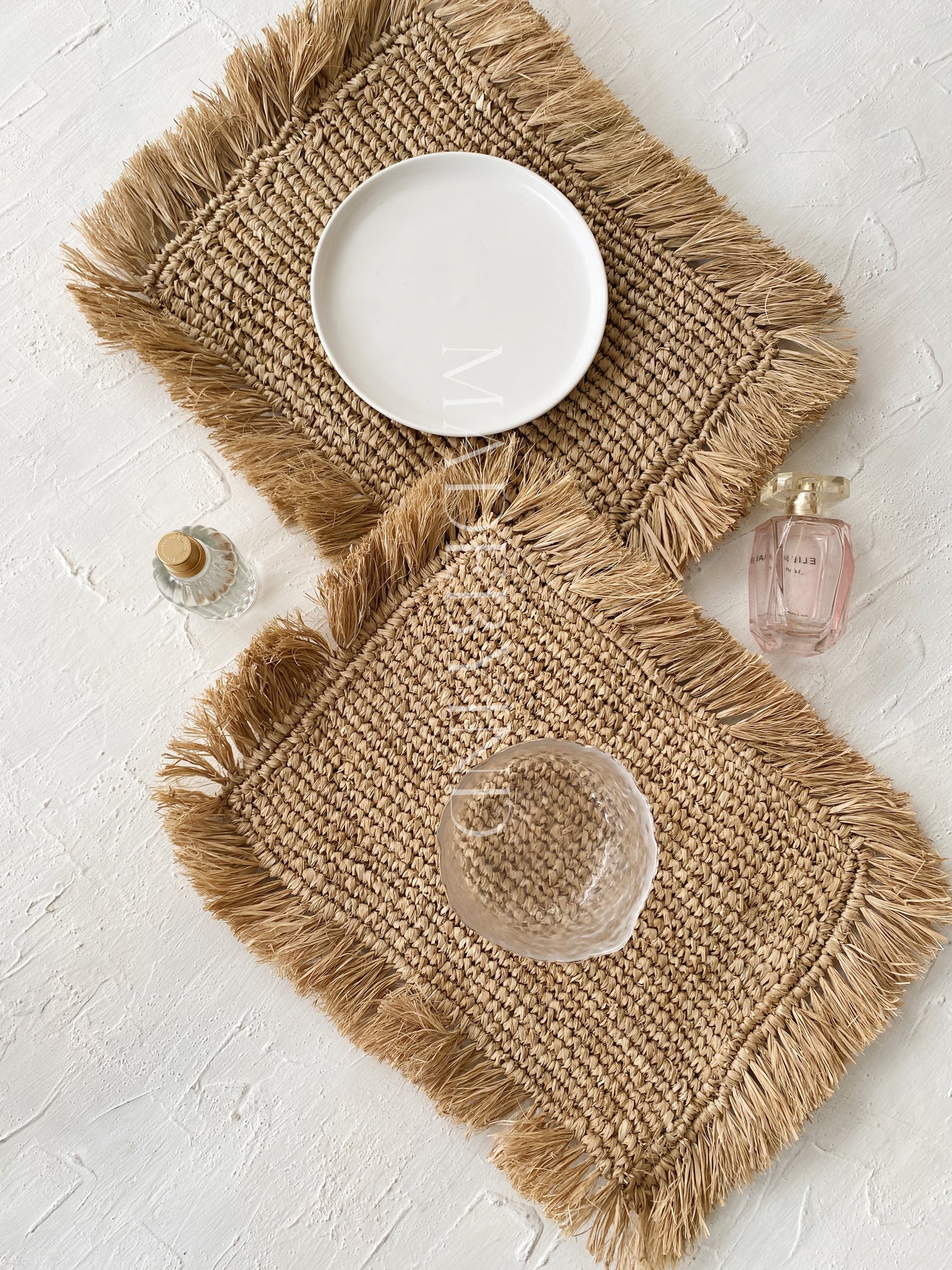 Natural Rectangle Raffia Placemats
