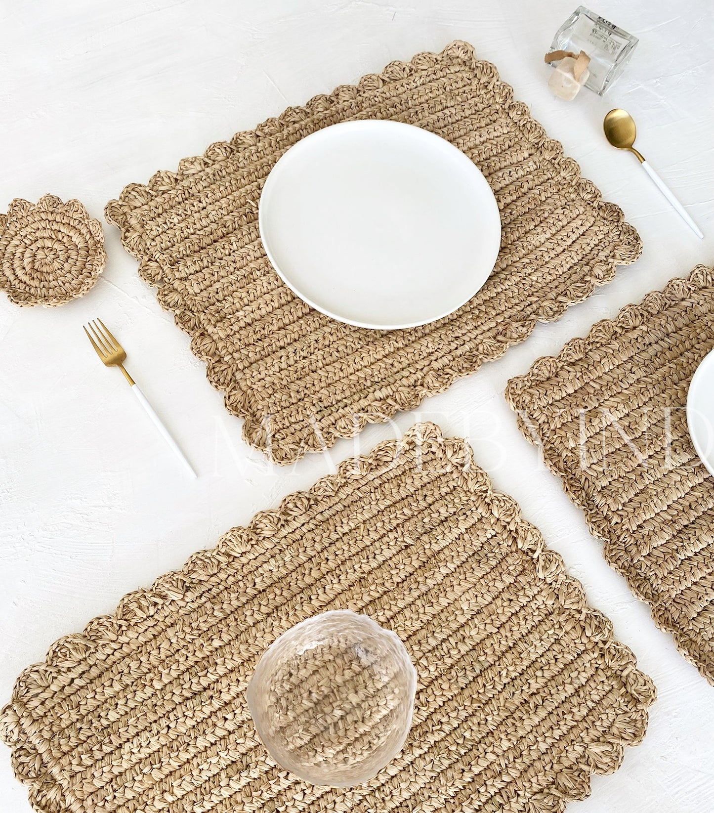 Scallops Rectangle Natural Placemats