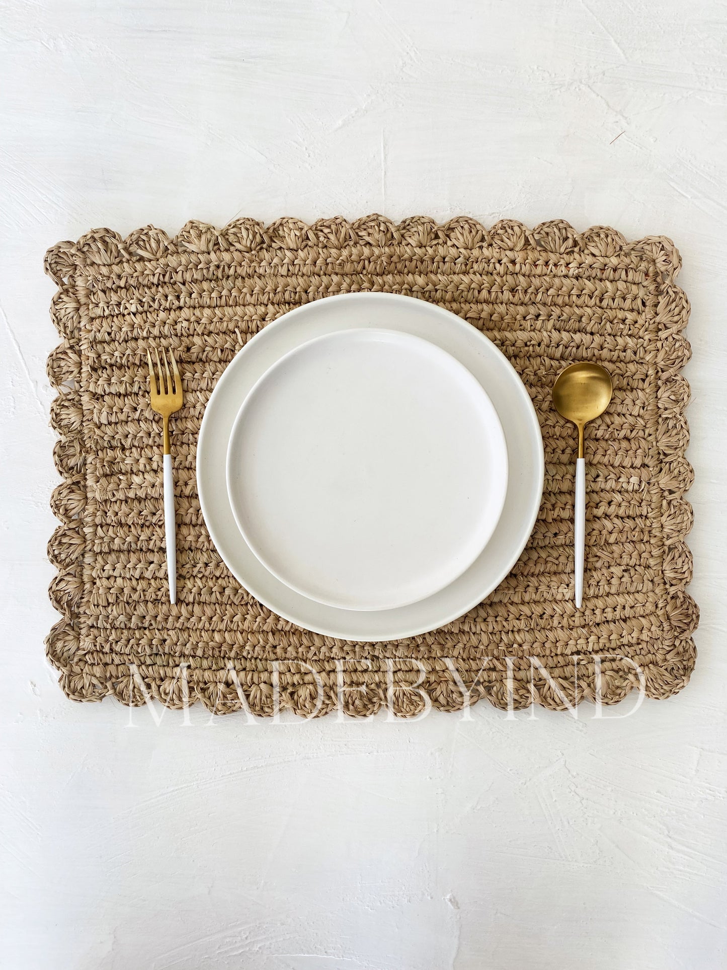 Scallops Rectangle Natural Placemats