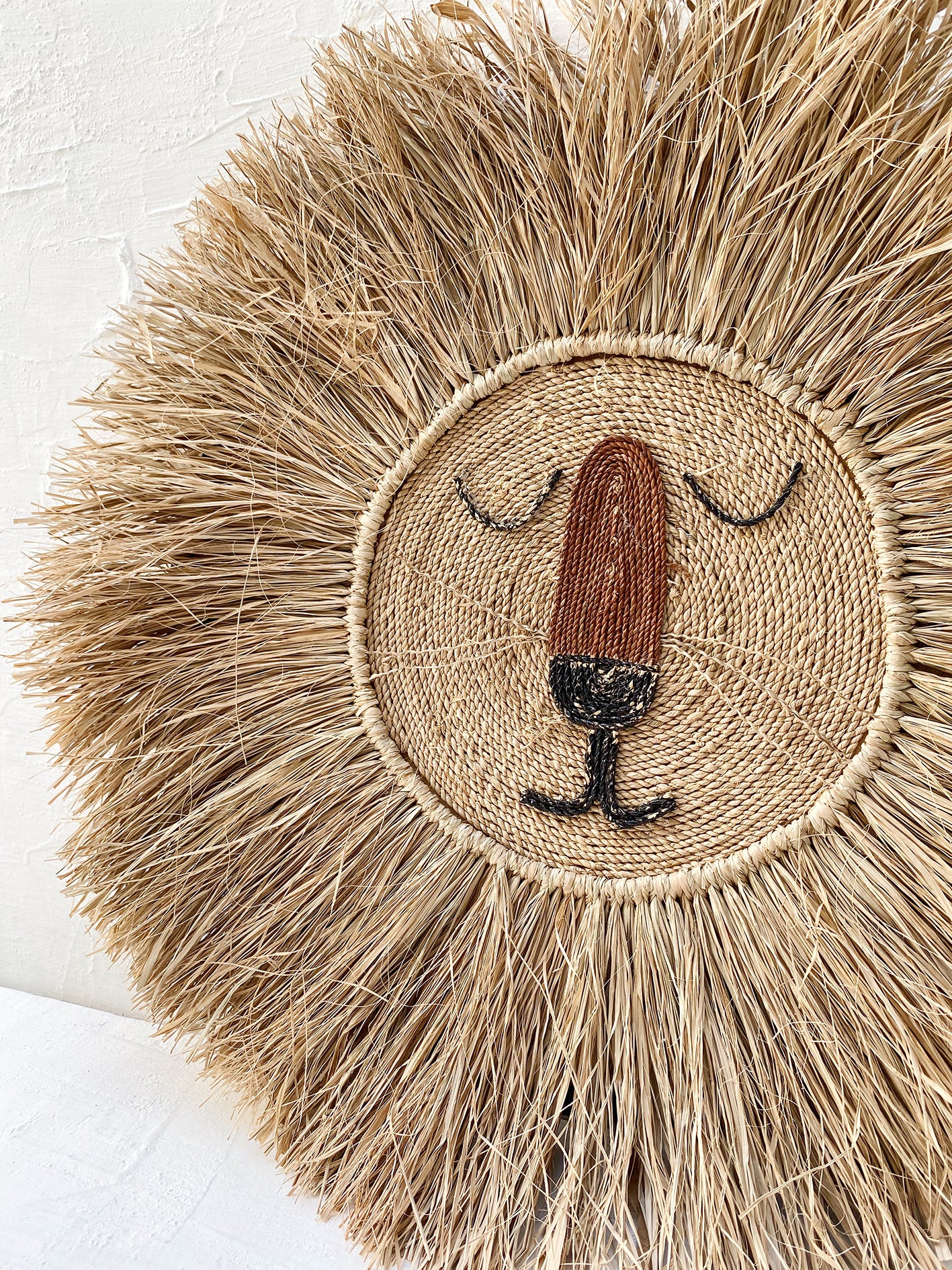 Lion Natural Fringe Wall Decor