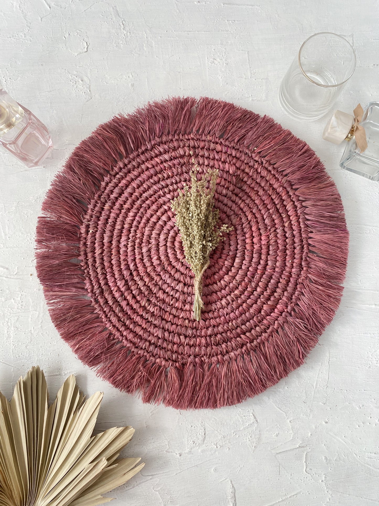 Earthy Red Raffia Placemats