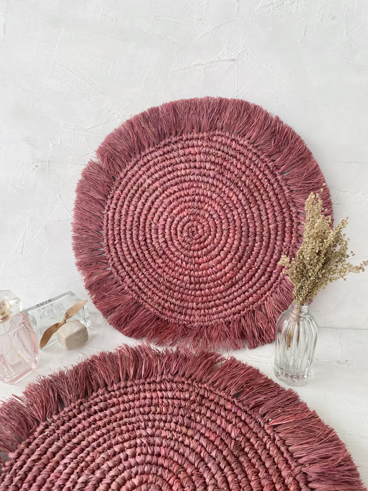 Earthy Red Raffia Placemats