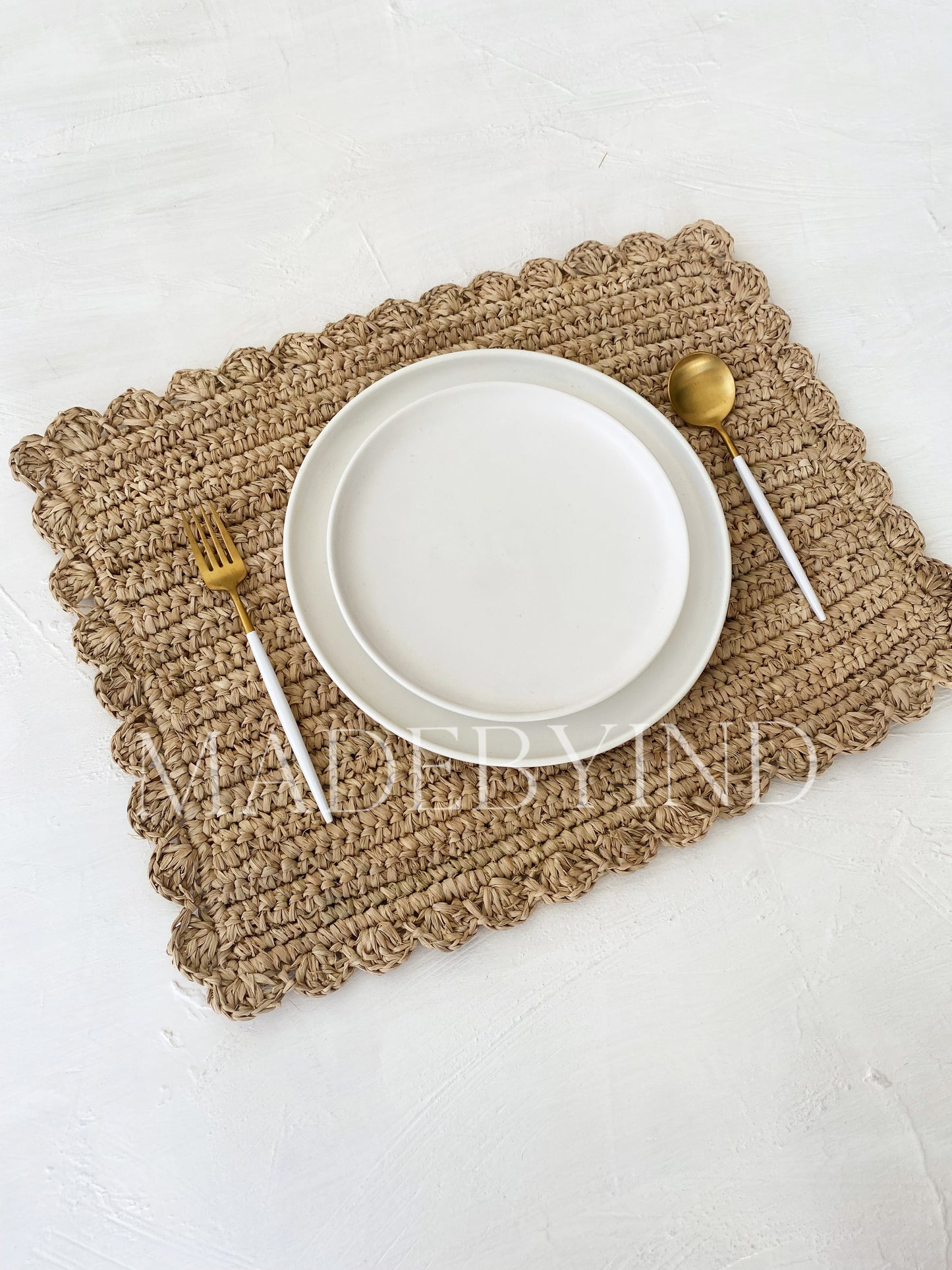 Scallops Rectangle Natural Placemats