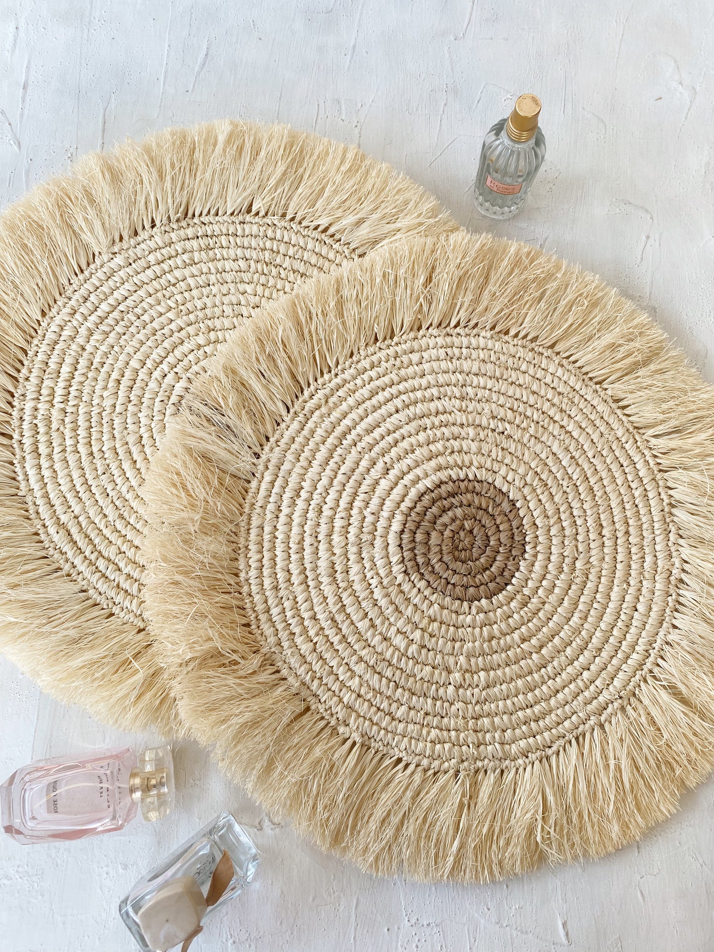 Bleach Natural Mix Raffia Fringe Wall Basket