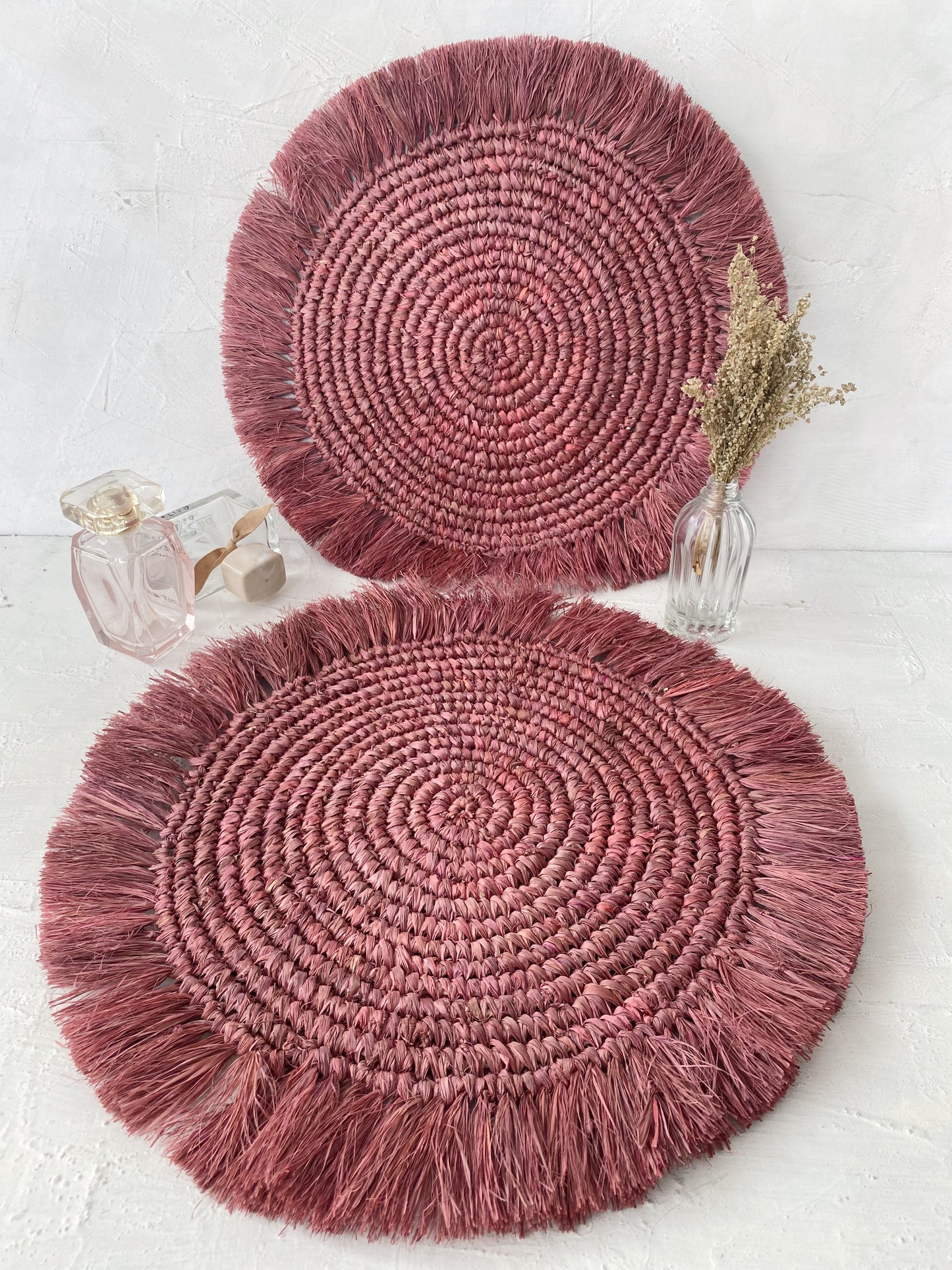 Earthy Red Raffia Placemats