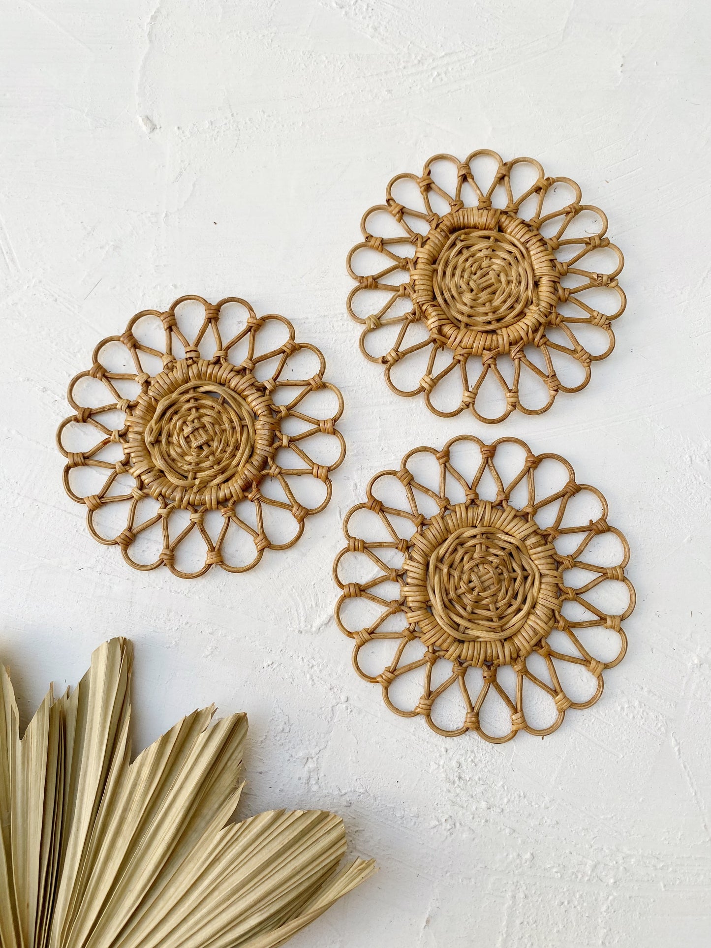 Set of Ayu Honey Rattan Coaster