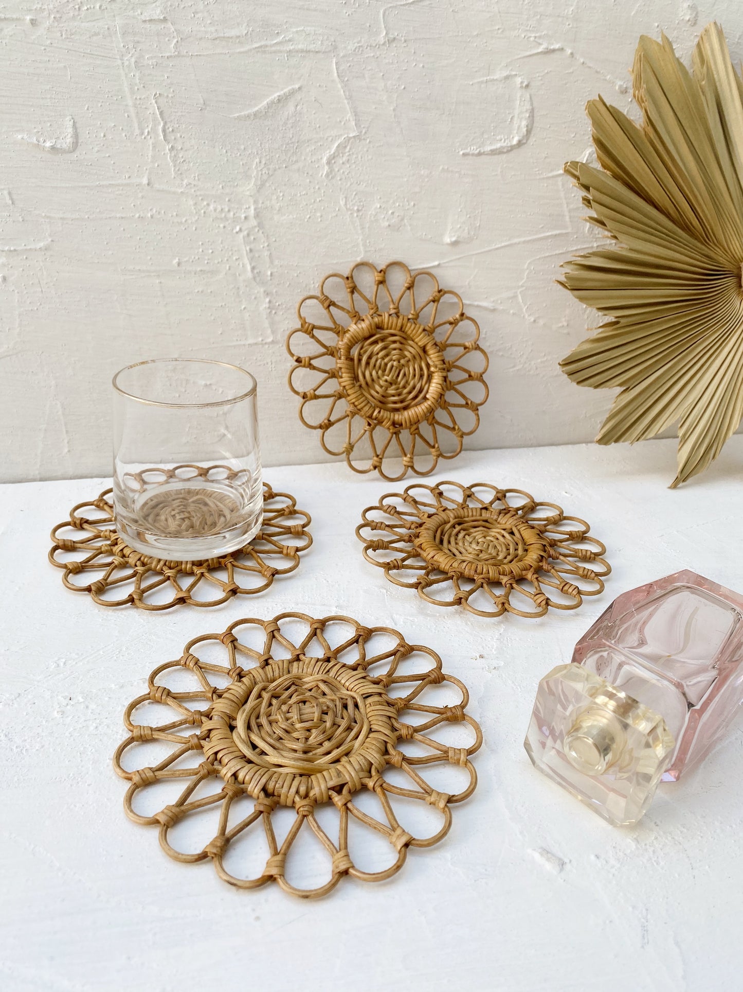 Set of Ayu Honey Rattan Coaster