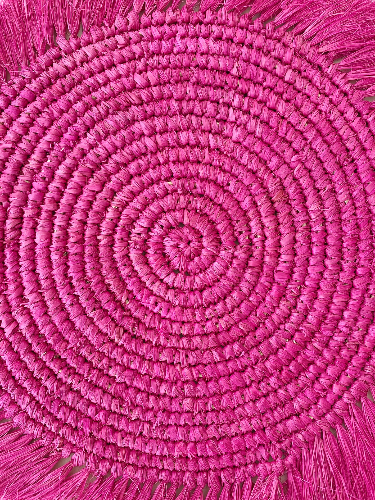 Fuchsia Raffia Placemats
