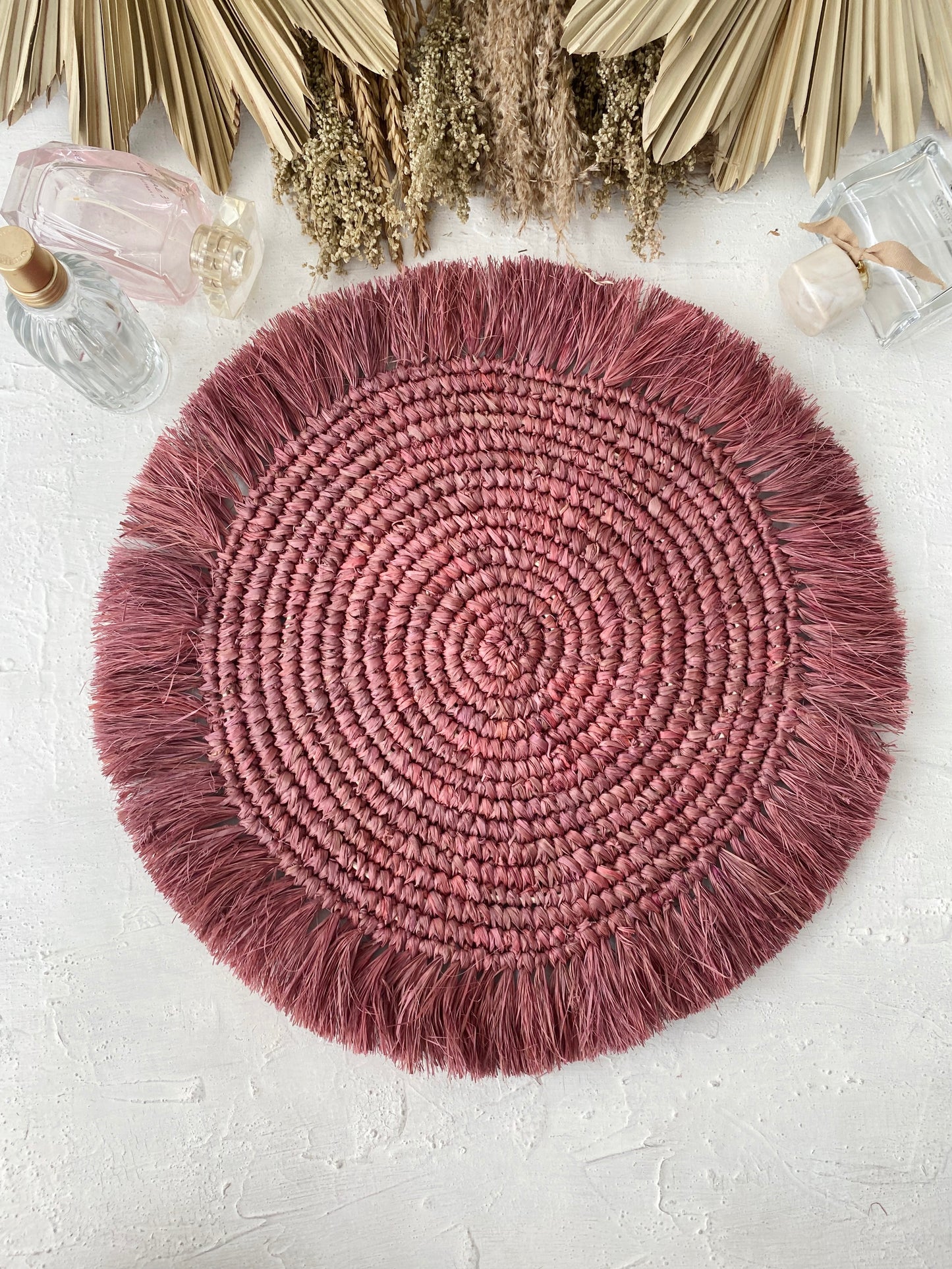 Earthy Red Raffia Placemats