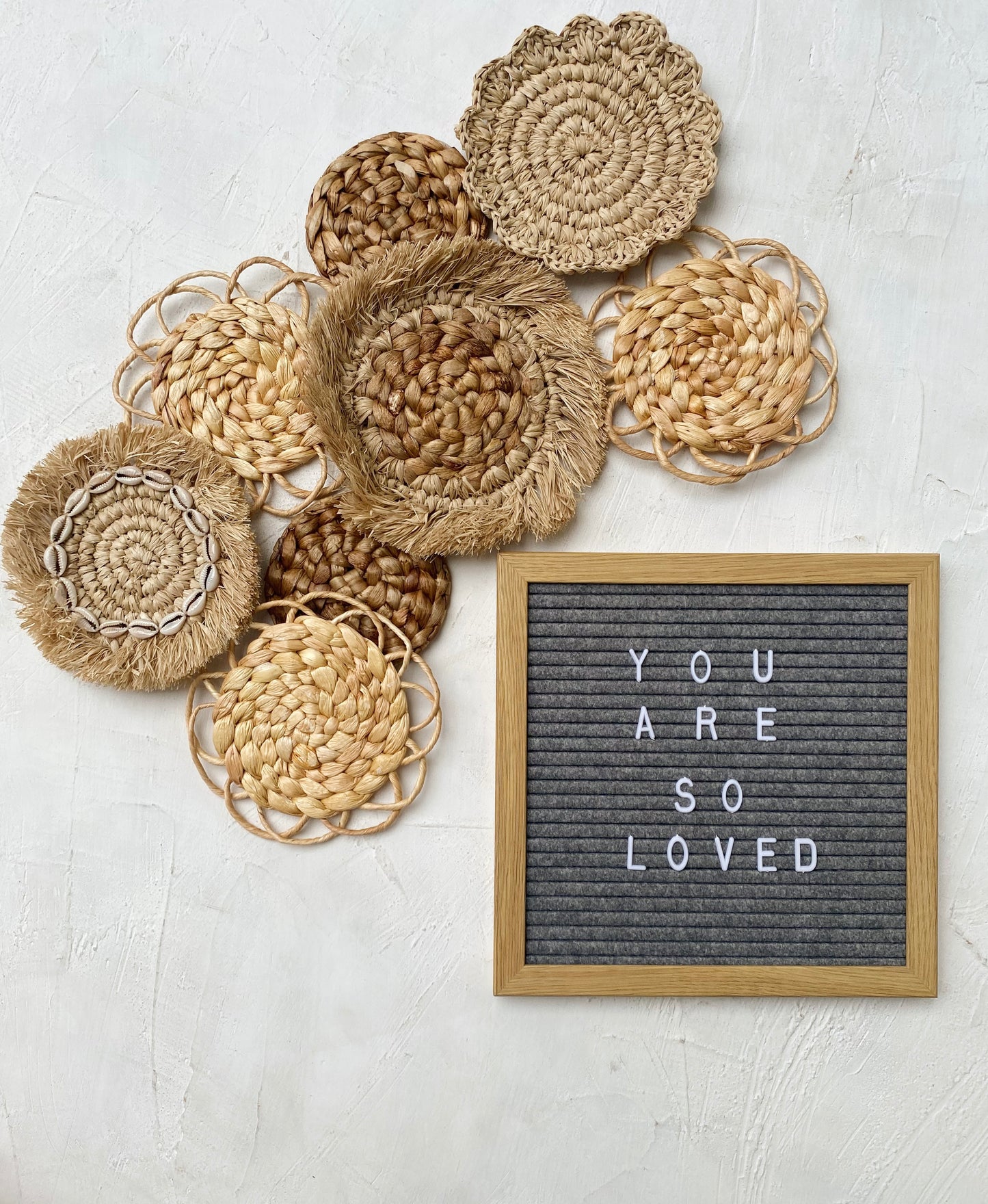 Set of Small Boho Wall Baskets