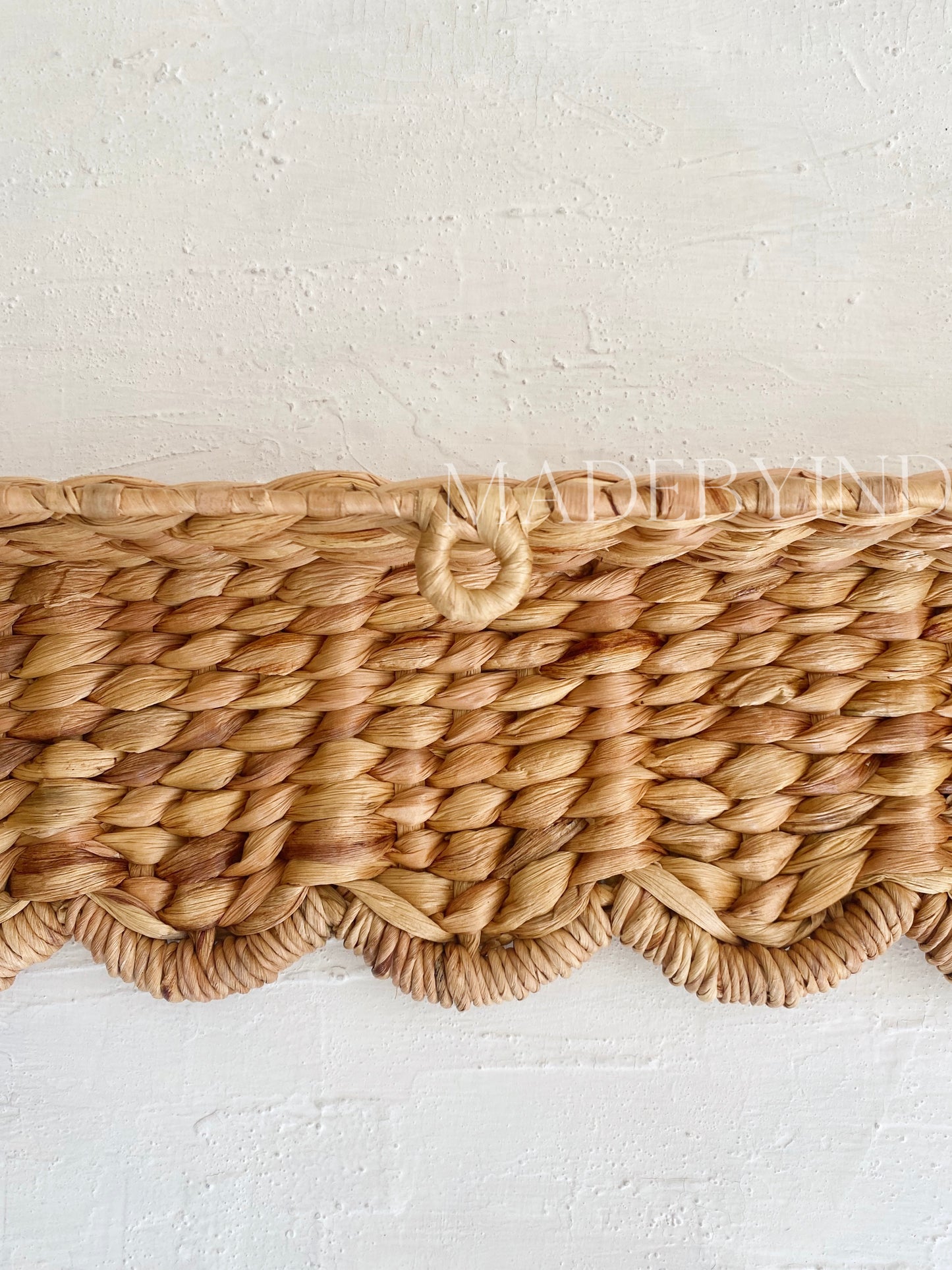 Scallop Water Hyacinth Window Pelmet