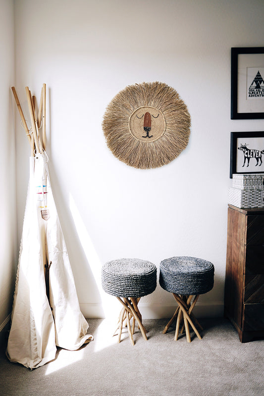 Lion Natural Fringe Wall Decor