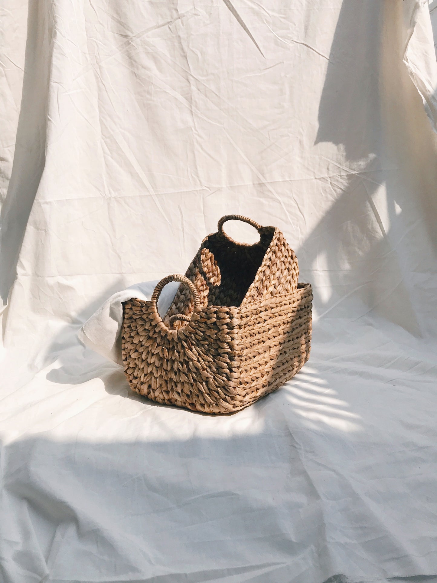 Set of 2 Hyacinth Basket Storage