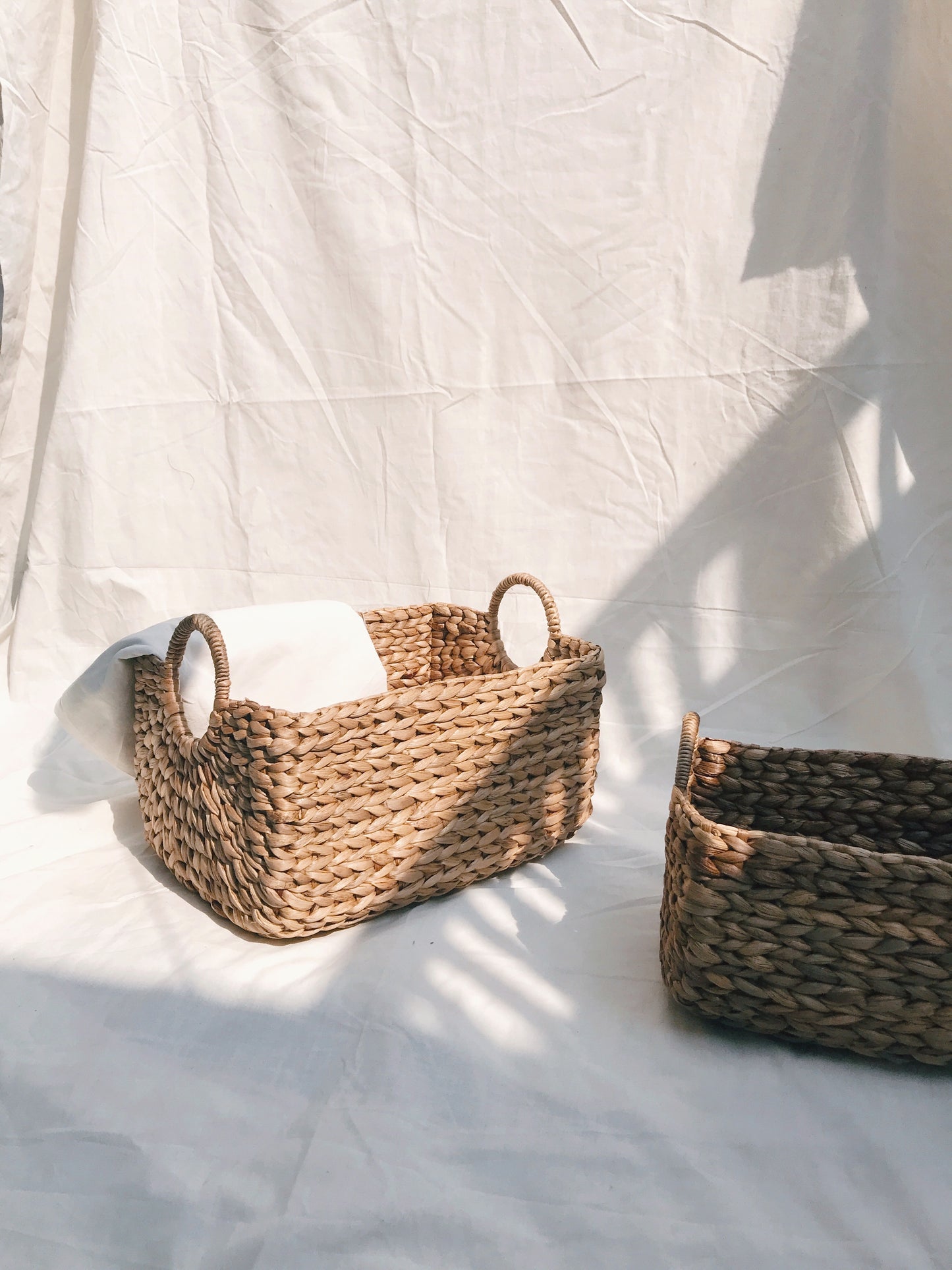 Set of 2 Hyacinth Basket Storage