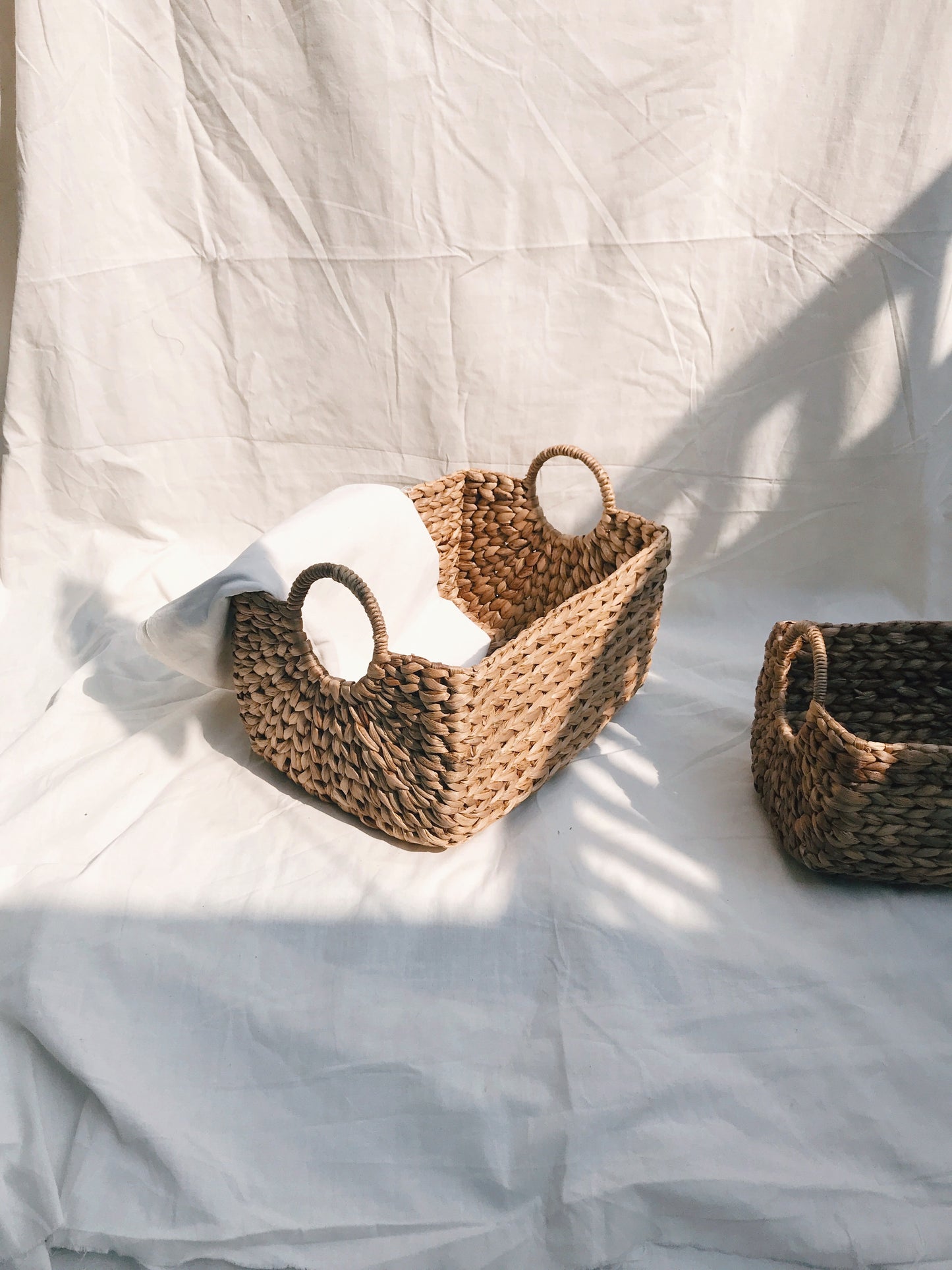 Set of 2 Hyacinth Basket Storage