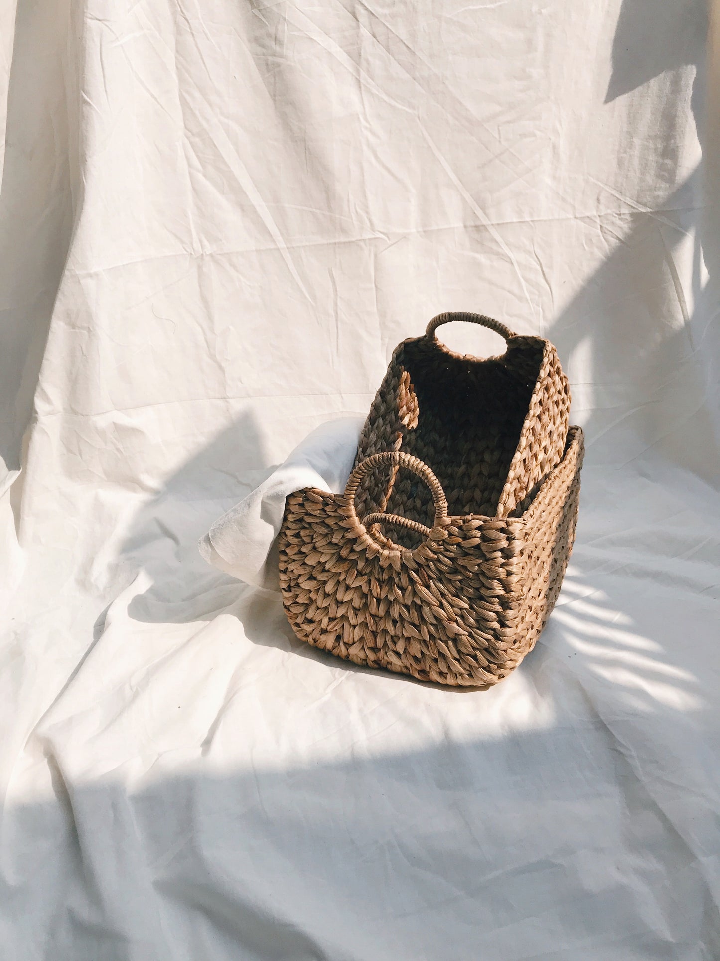 Set of 2 Hyacinth Basket Storage