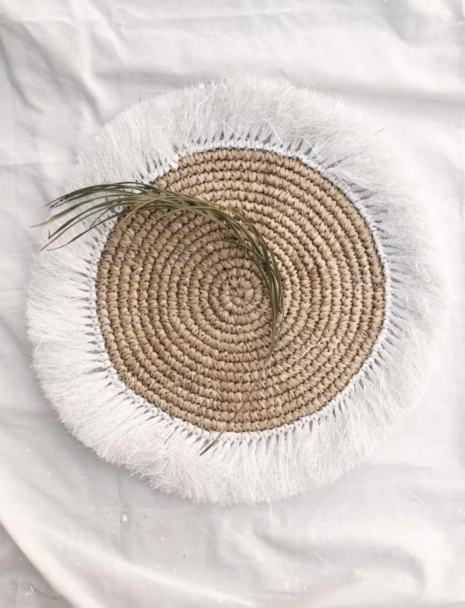 Set of 7 Bohemian Wall Basket and Wall Decor