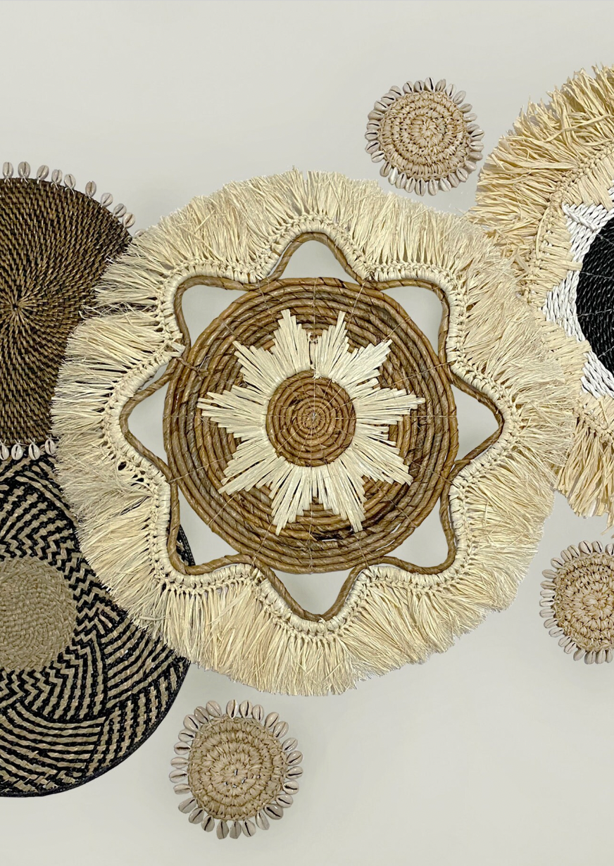 Set of 7 Boho Natural Wall Decor