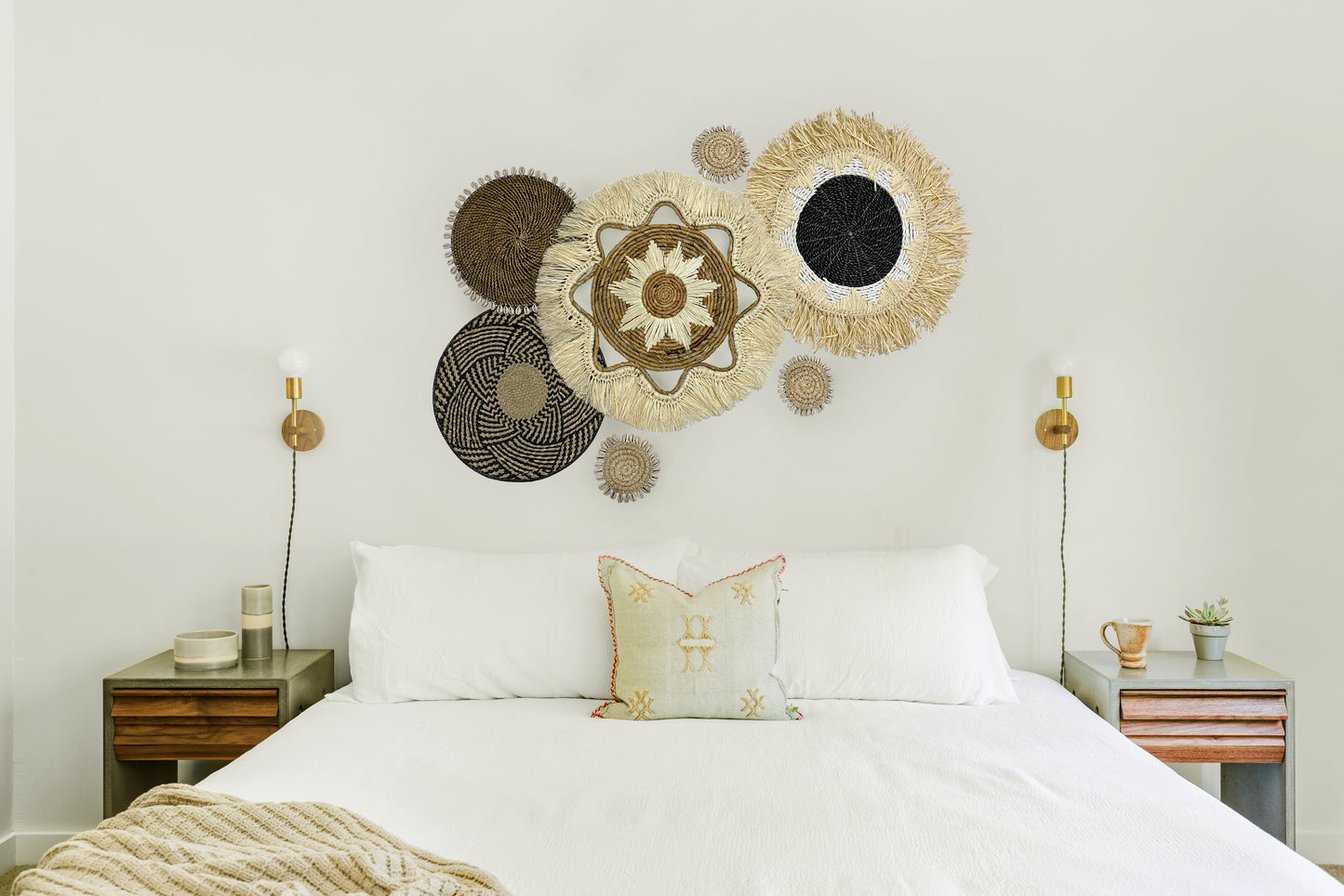 Set of 7 Boho Natural Wall Decor
