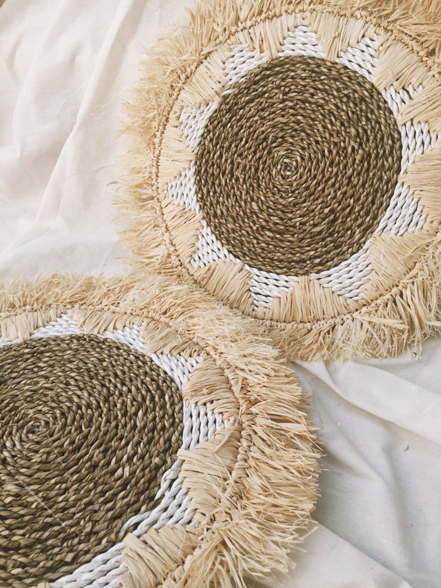 Set of 5 Boho Wall Basket and Wall Decor