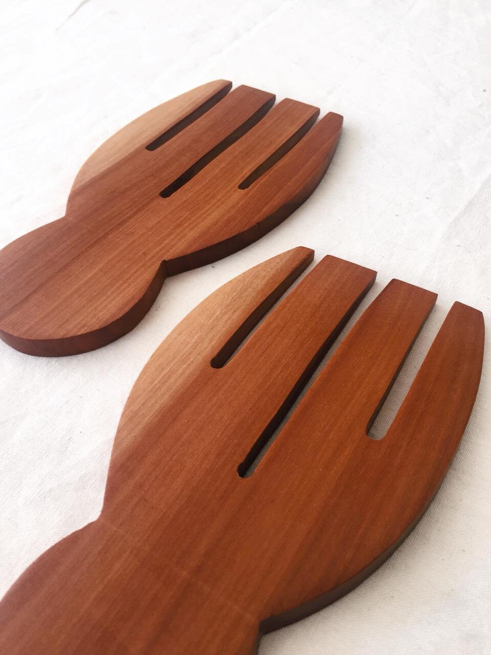 Set of 2 Wooden Salad Hands
