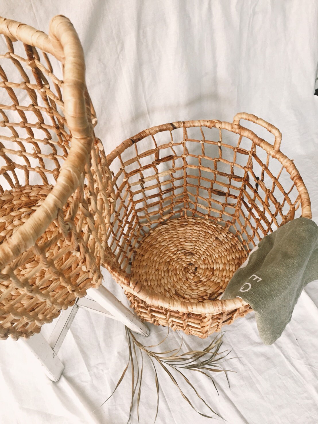 Set of 2 Wicker Basket Storage