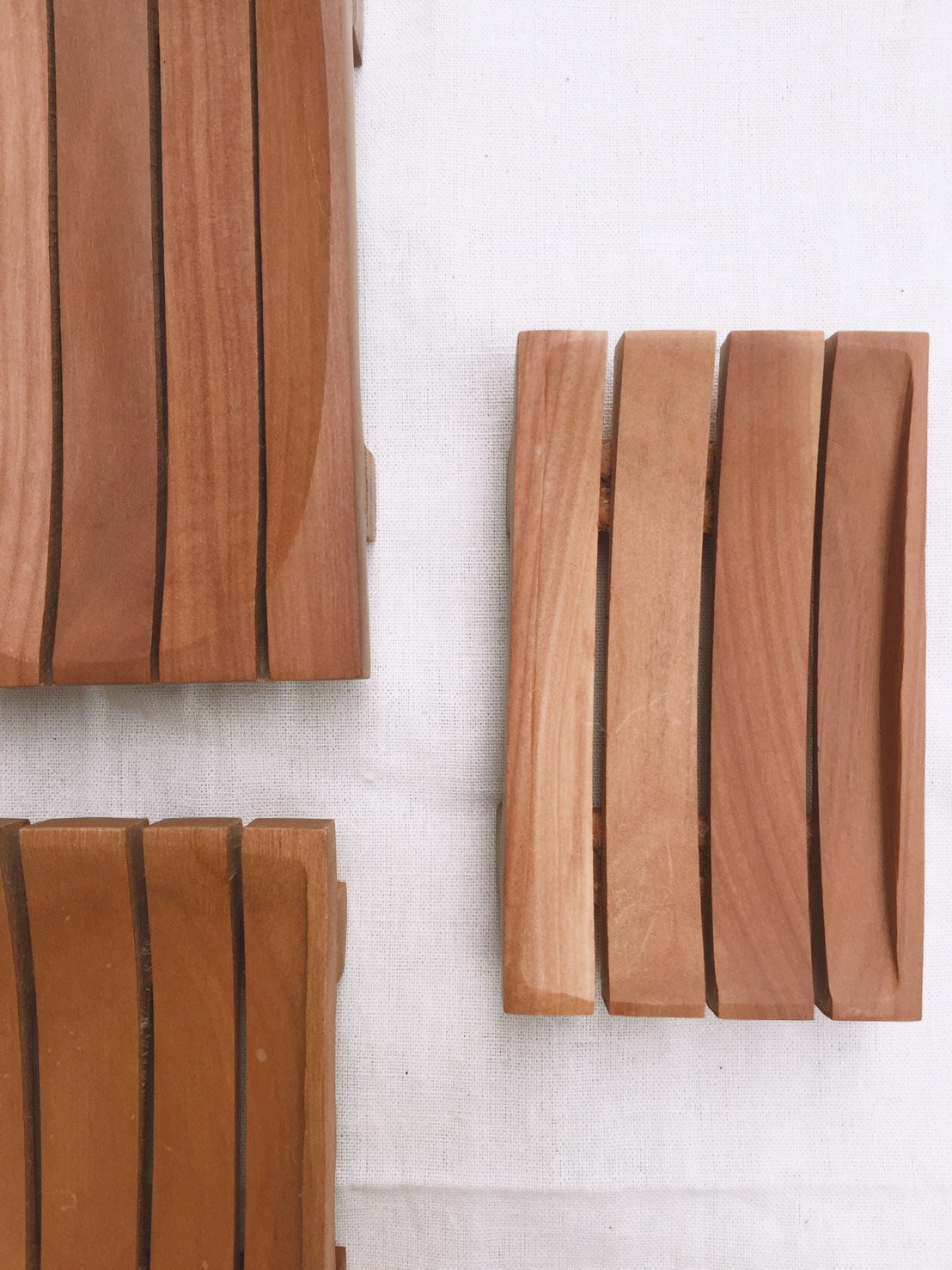 Stripes Wooden Soap Dish