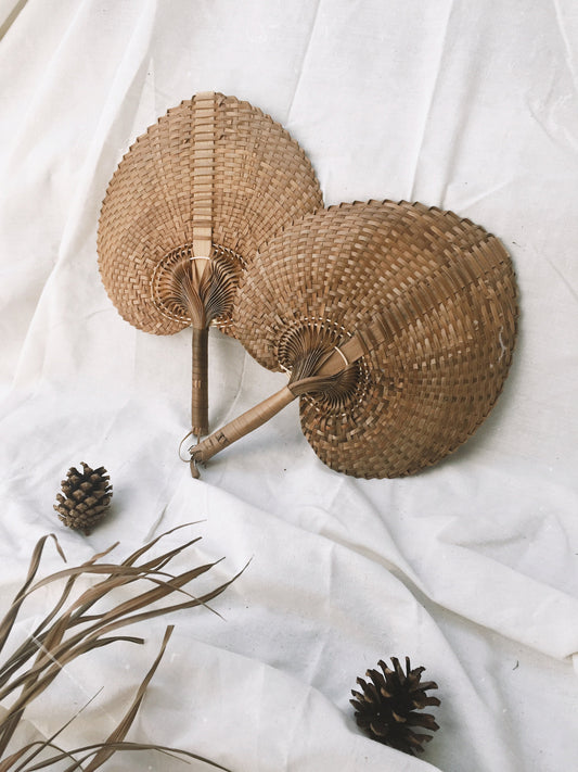 Wicker Straw Fan
