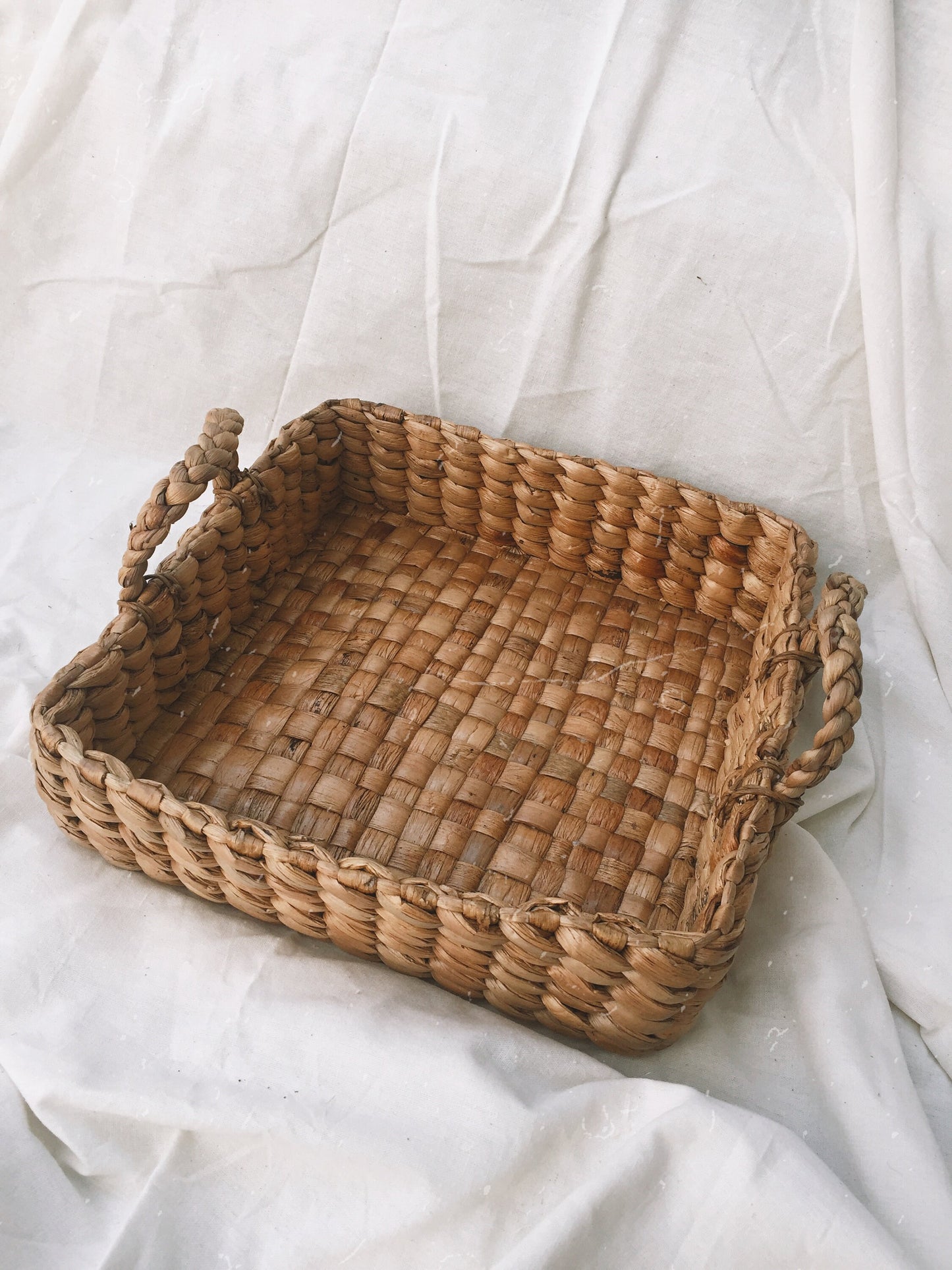 Square Water Hyacinth Tray
