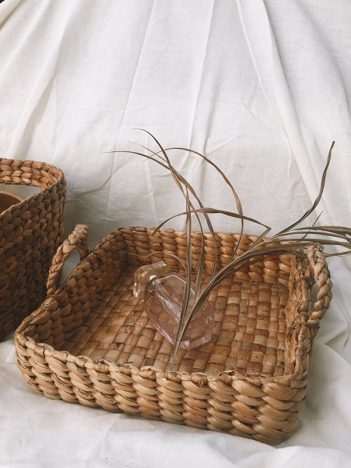 Square Water Hyacinth Tray