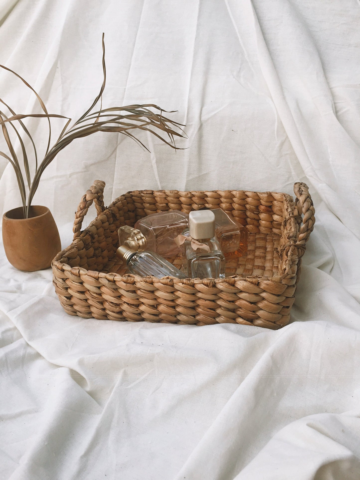 Square Water Hyacinth Tray