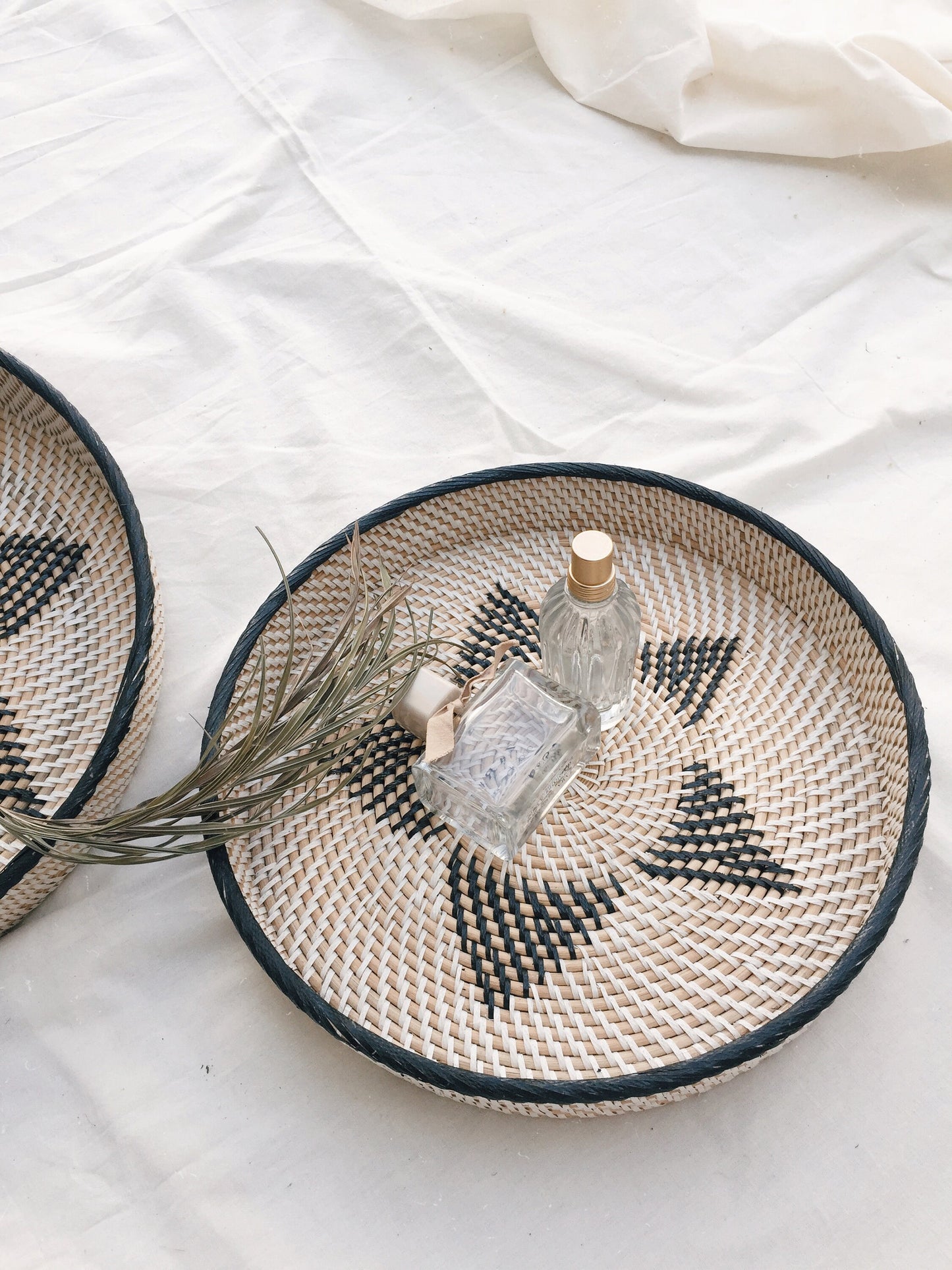Set of 2 Bali Rattan Tray