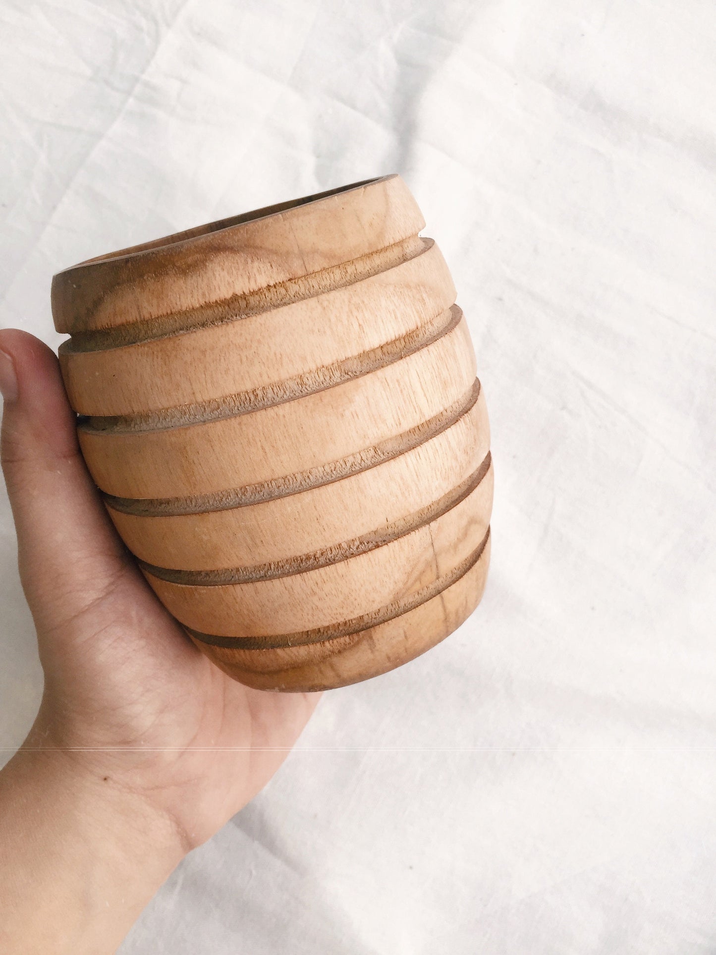 Wooden Honey Jar