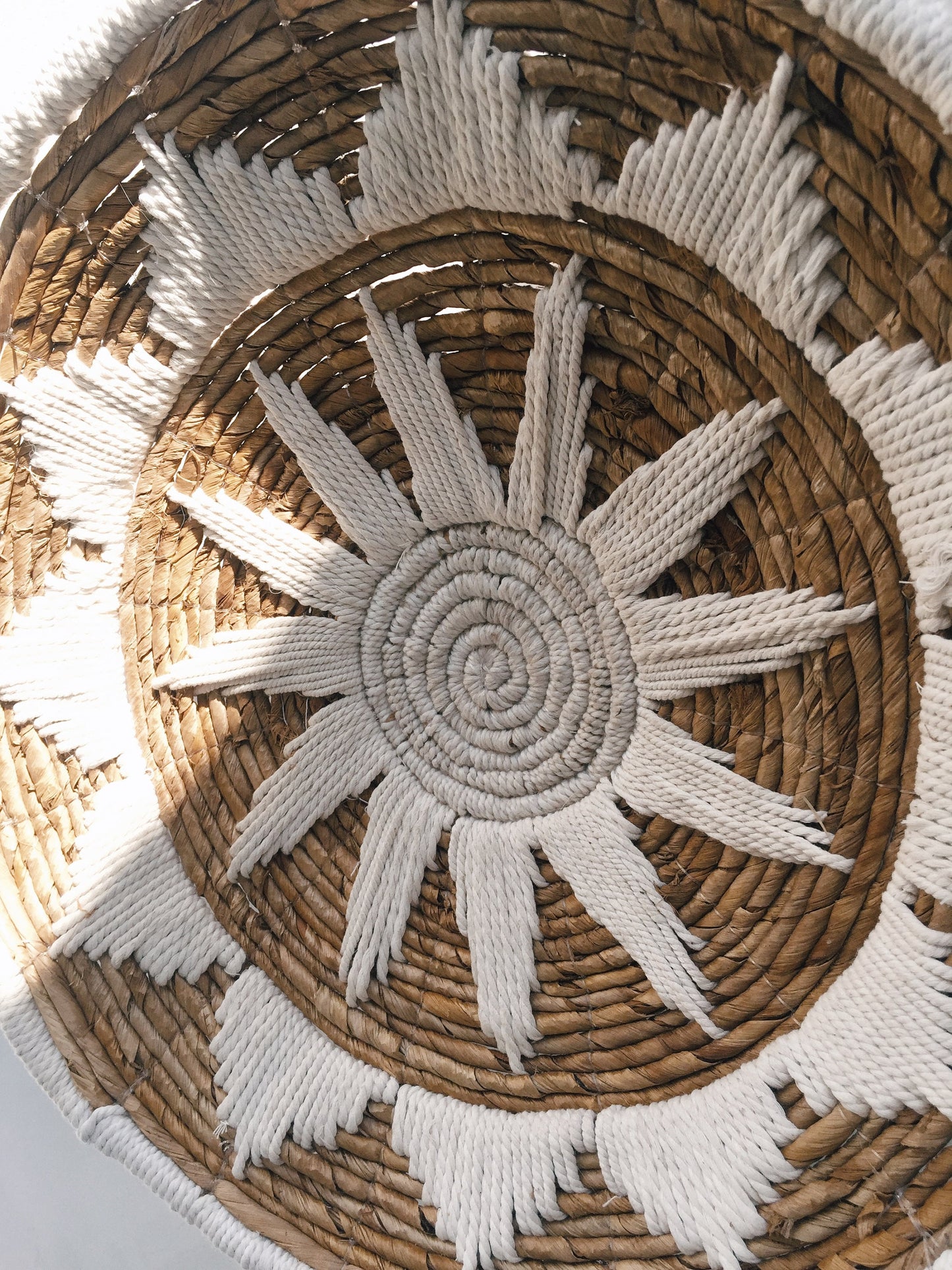 White Weave Star Wall Decor