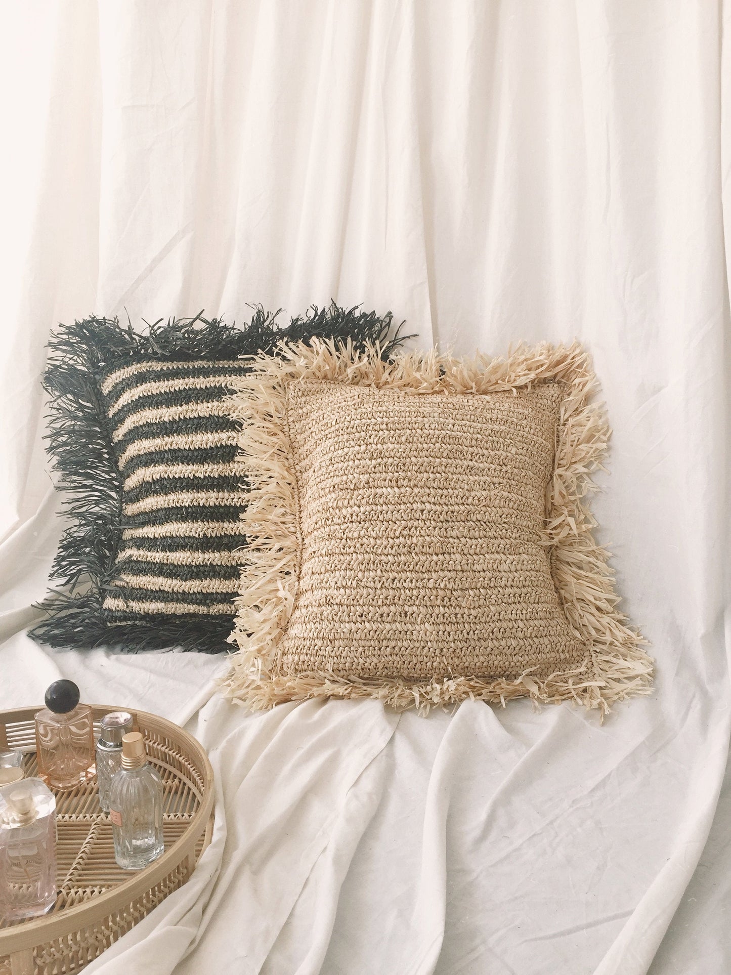 Raffia Cushion Cover