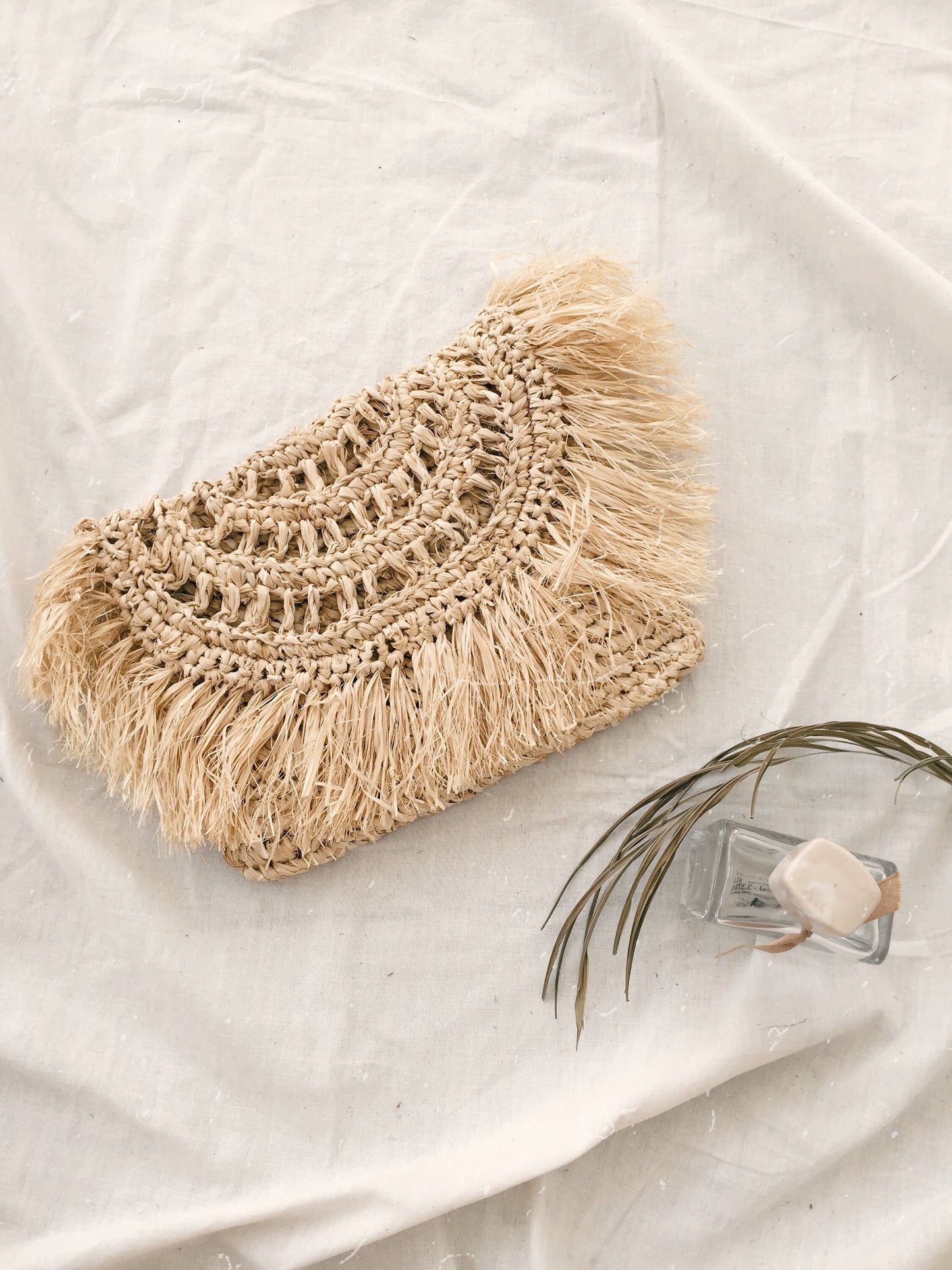 Wicker Raffia Clutch