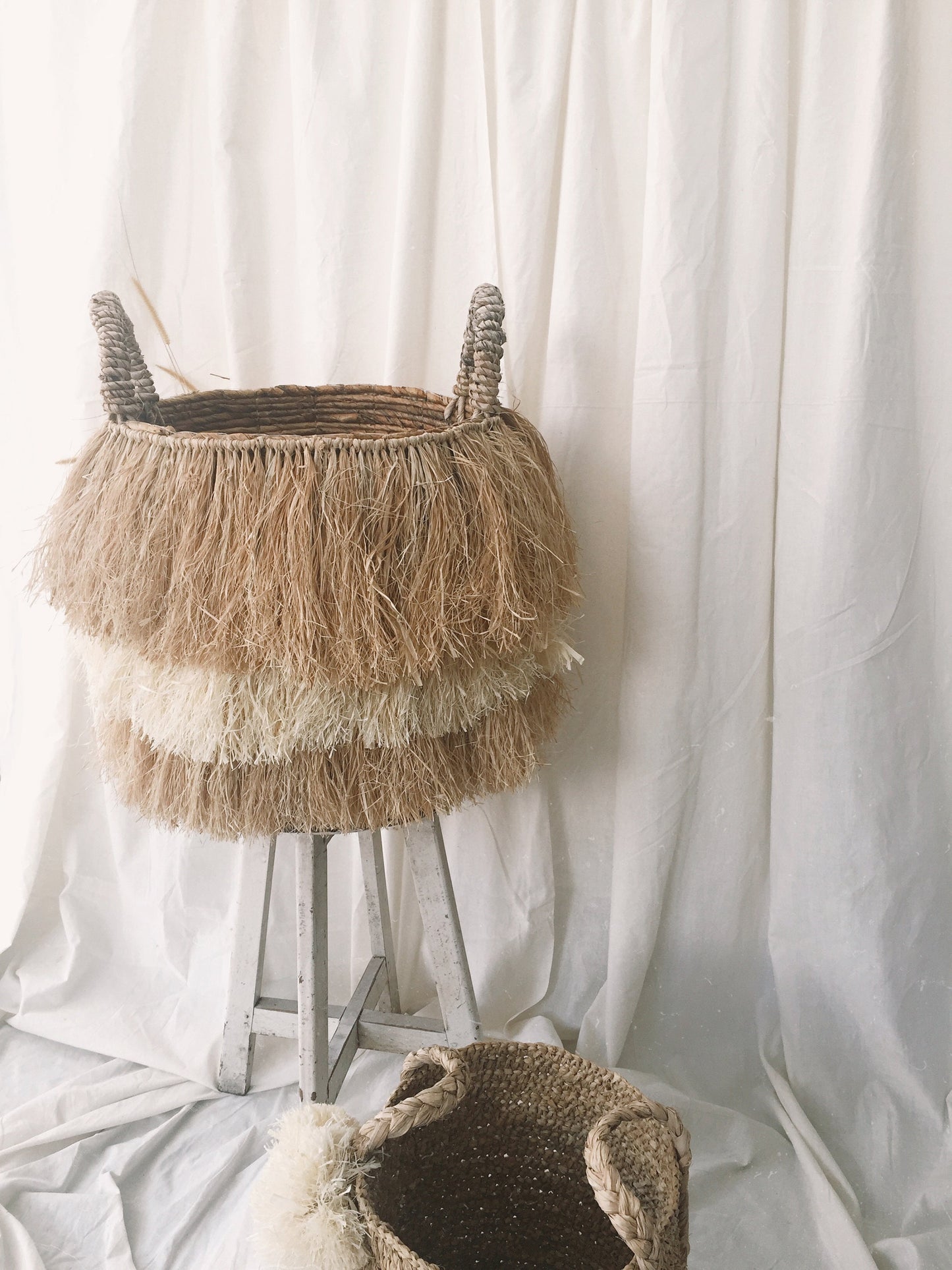 Fringe Natural Basket