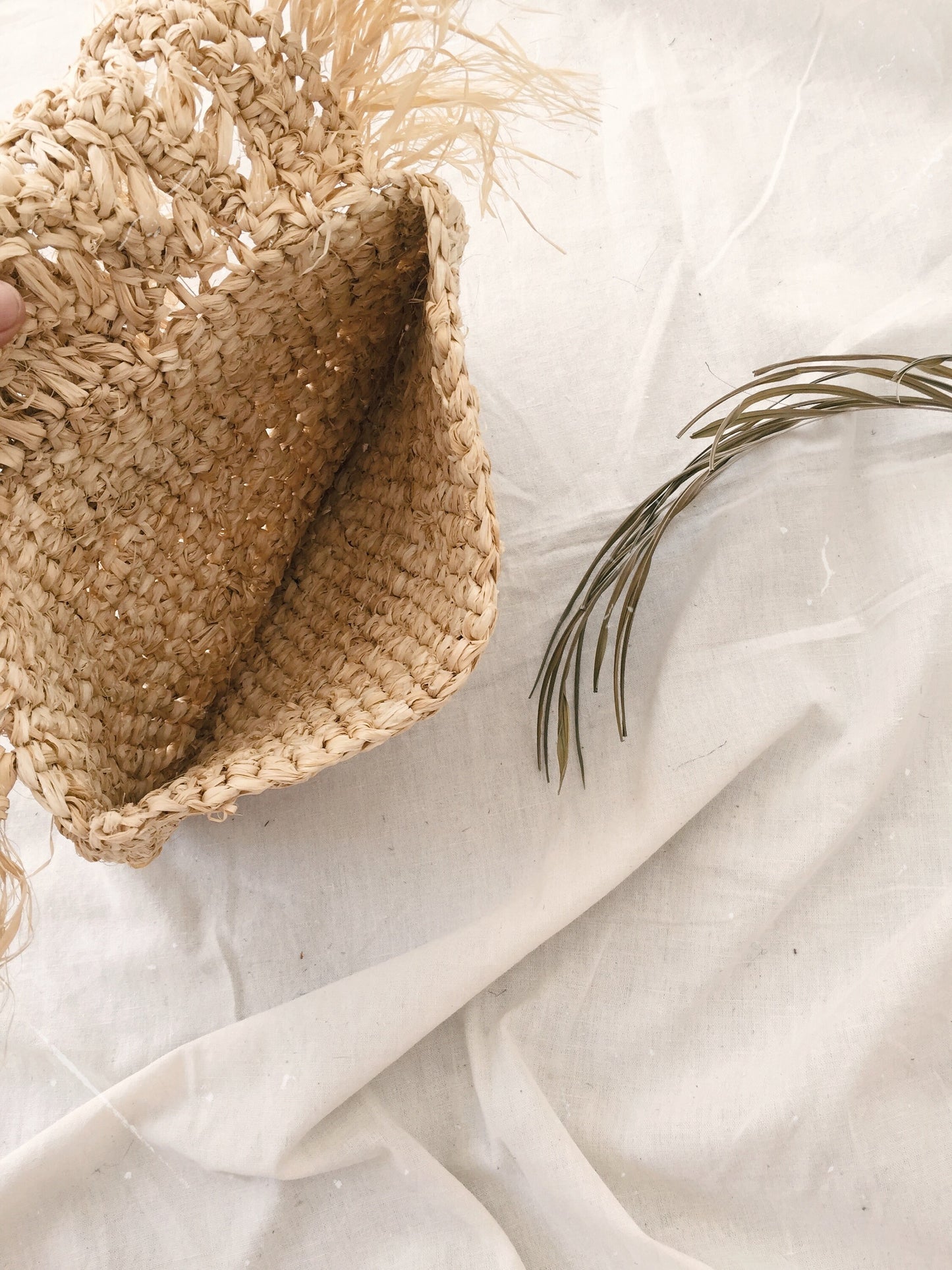 Wicker Raffia Clutch